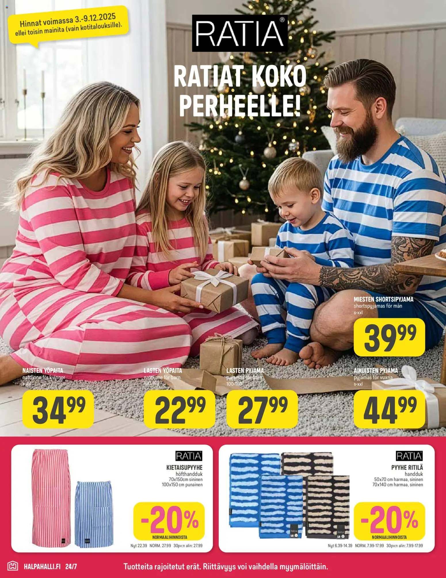 Halpa Halli tarjoukset – voimassa 03.12.2025 alkaen | Sivu: 14 | Tuotteet: Pyyhe, Ritilä, Voi, Pyjama