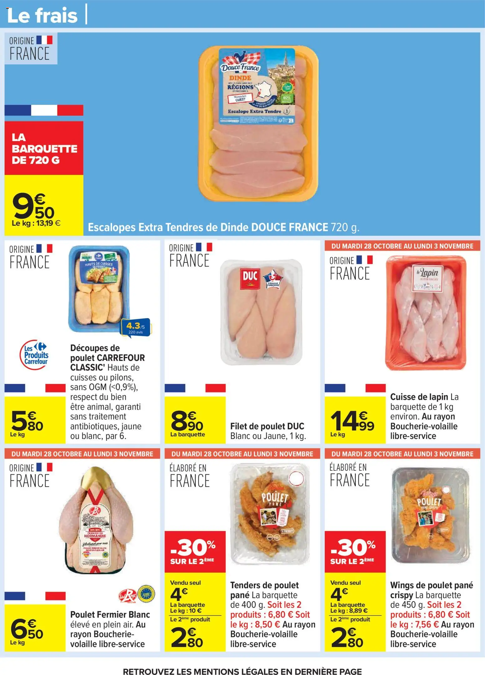 {H1} | Page: 27 | Produits: Lapin, Volaille
