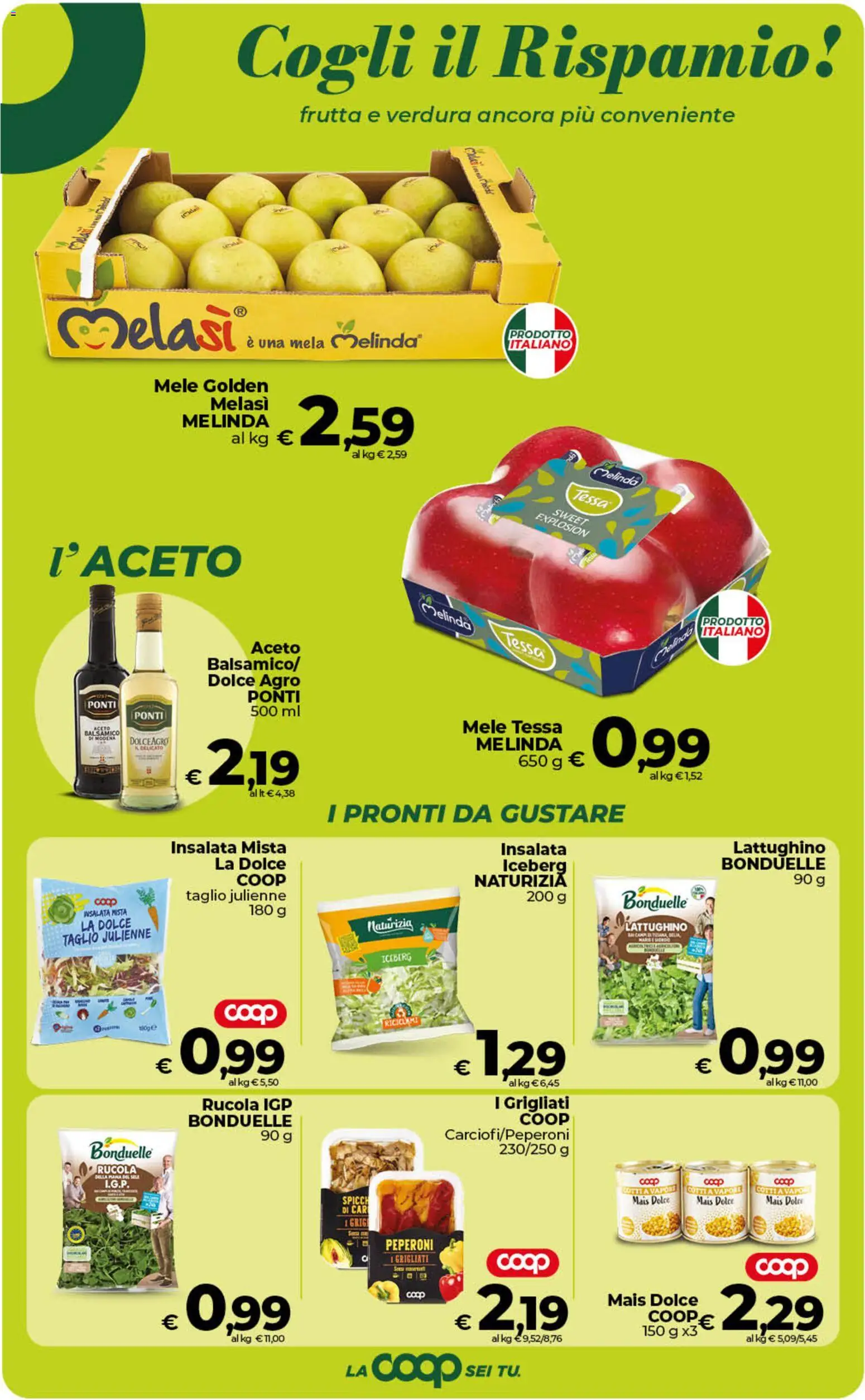 Volantino COOP del 06.03.2026 | Pagina: 19 | Prodotti: Mele, Rucola, Insalata, Mais