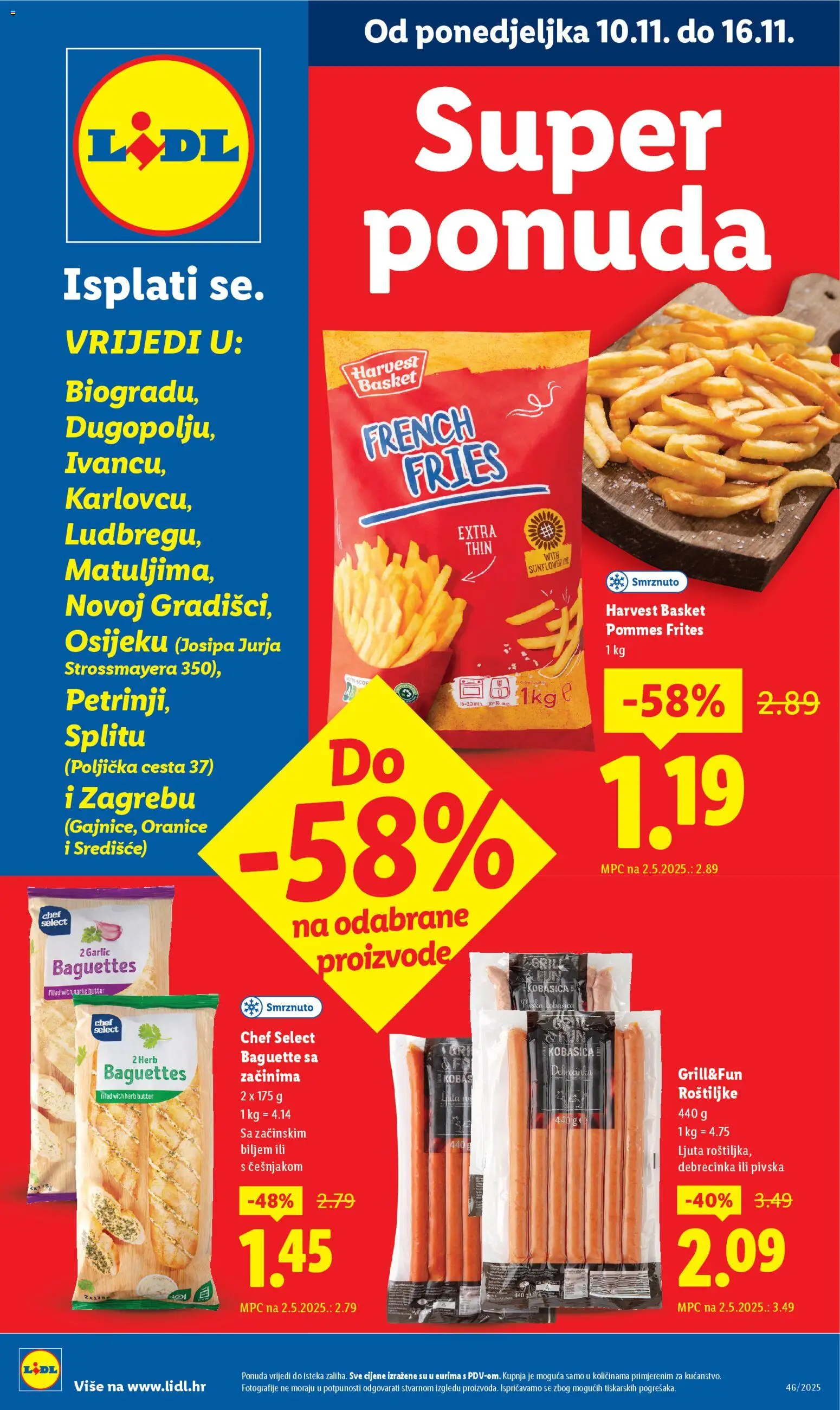 Lidl katalog | vrijedi od 10.11.2025 | Stranica: 1 | Proizvodi: Pommes frites