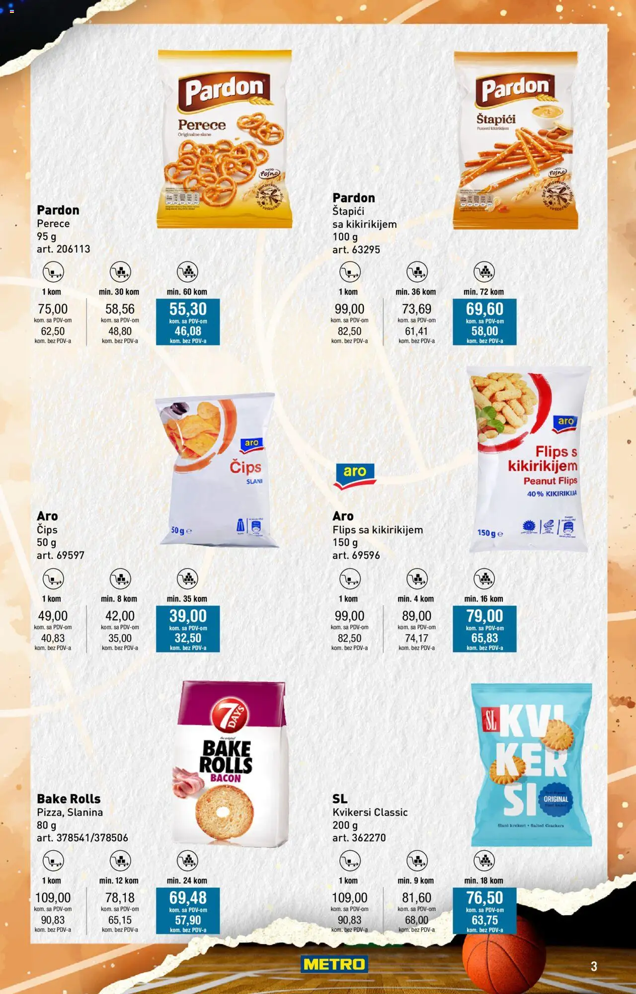 Metro katalog - važi od 01.08.2025 | Strana: 3 | Proizvode: Čips, Slanina