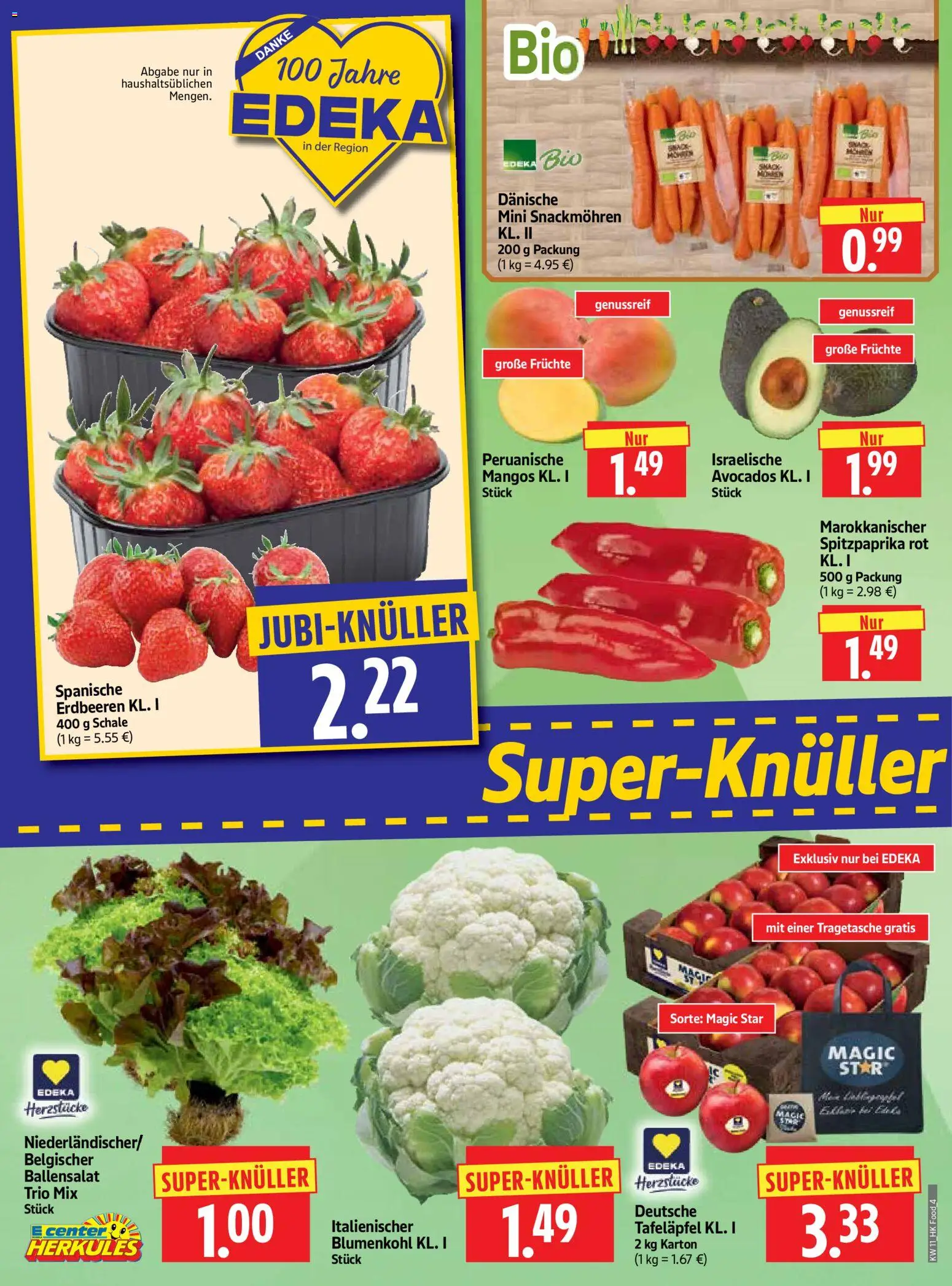 HERKULES Prospekt 	 – gültig ab 09.03.2026 | Seite: 4 | Produkte: Blumenkohl, Erdbeeren