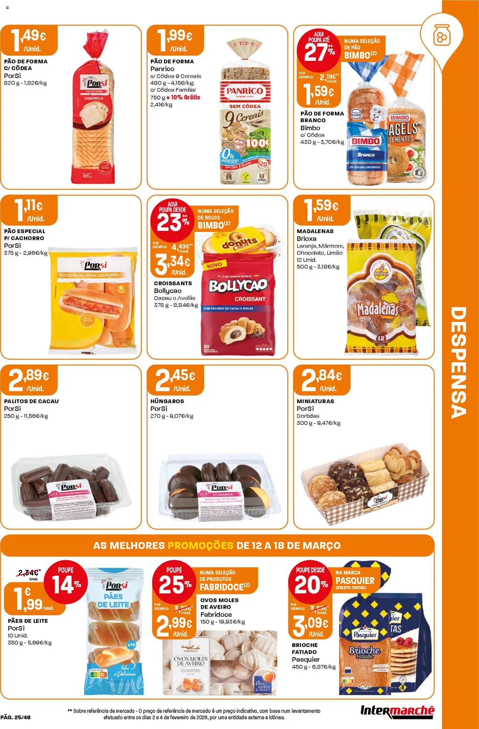 Intermarché folheto │ válido de 12.03.2026 | Página: 25 | Produtos: Avelãs, Tostas, Base, Cereais