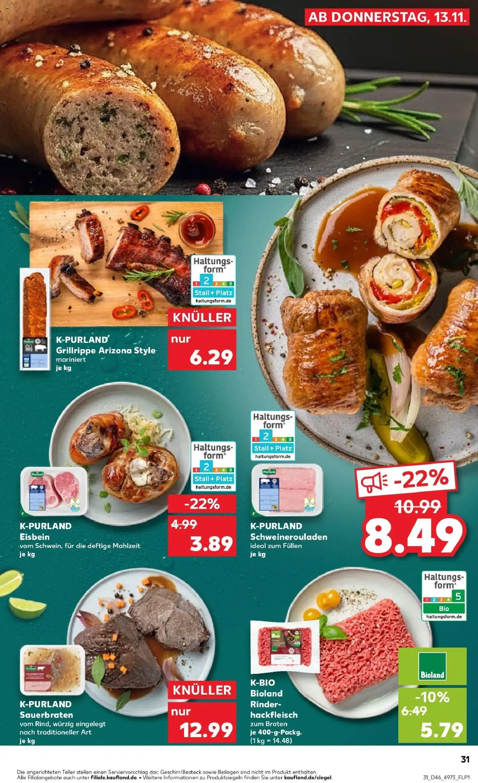 Kaufland prospekt Henstedt-Ulzburg	 – gültig ab 13.11.2025 | Seite: 31 | Produkte: Hackfleisch