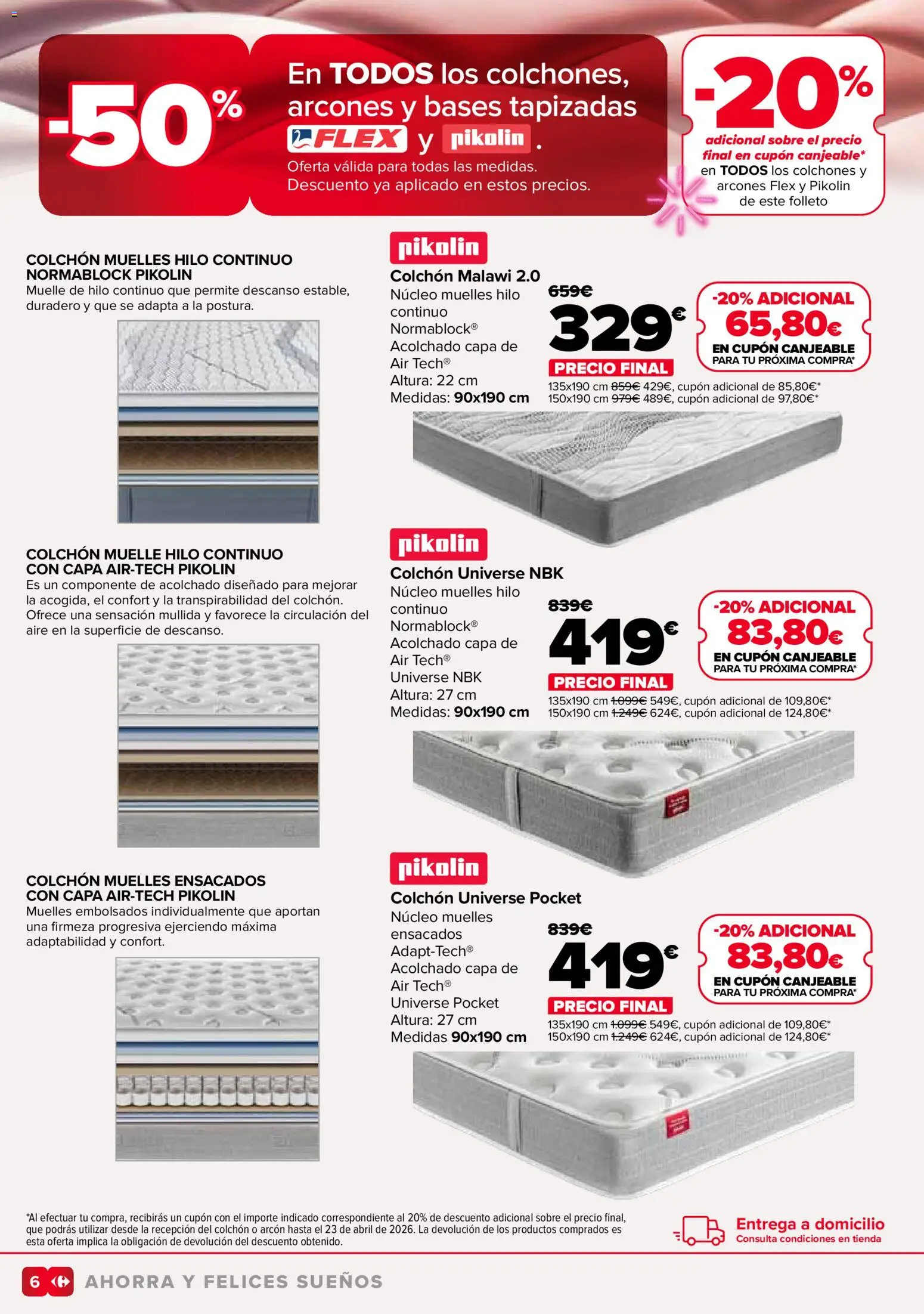 Carrefour Colchones │ válido desde el 25.02.2026 | Página: 6 | Productos: Colchon