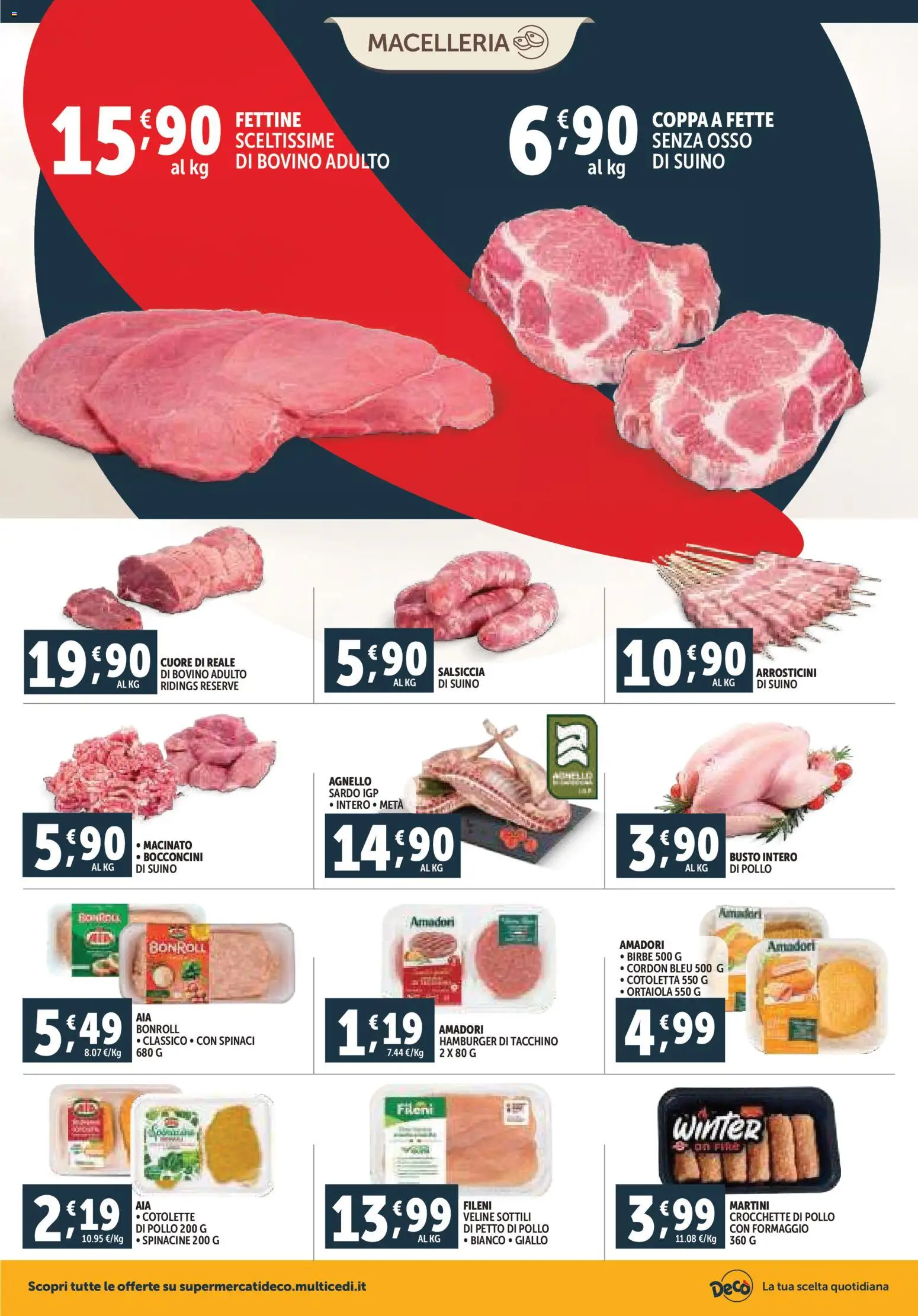 Volantino Decò del 07.11.2025 | Pagina: 6 | Prodotti: Petto di Pollo, Pollo, Veline, Crocchette