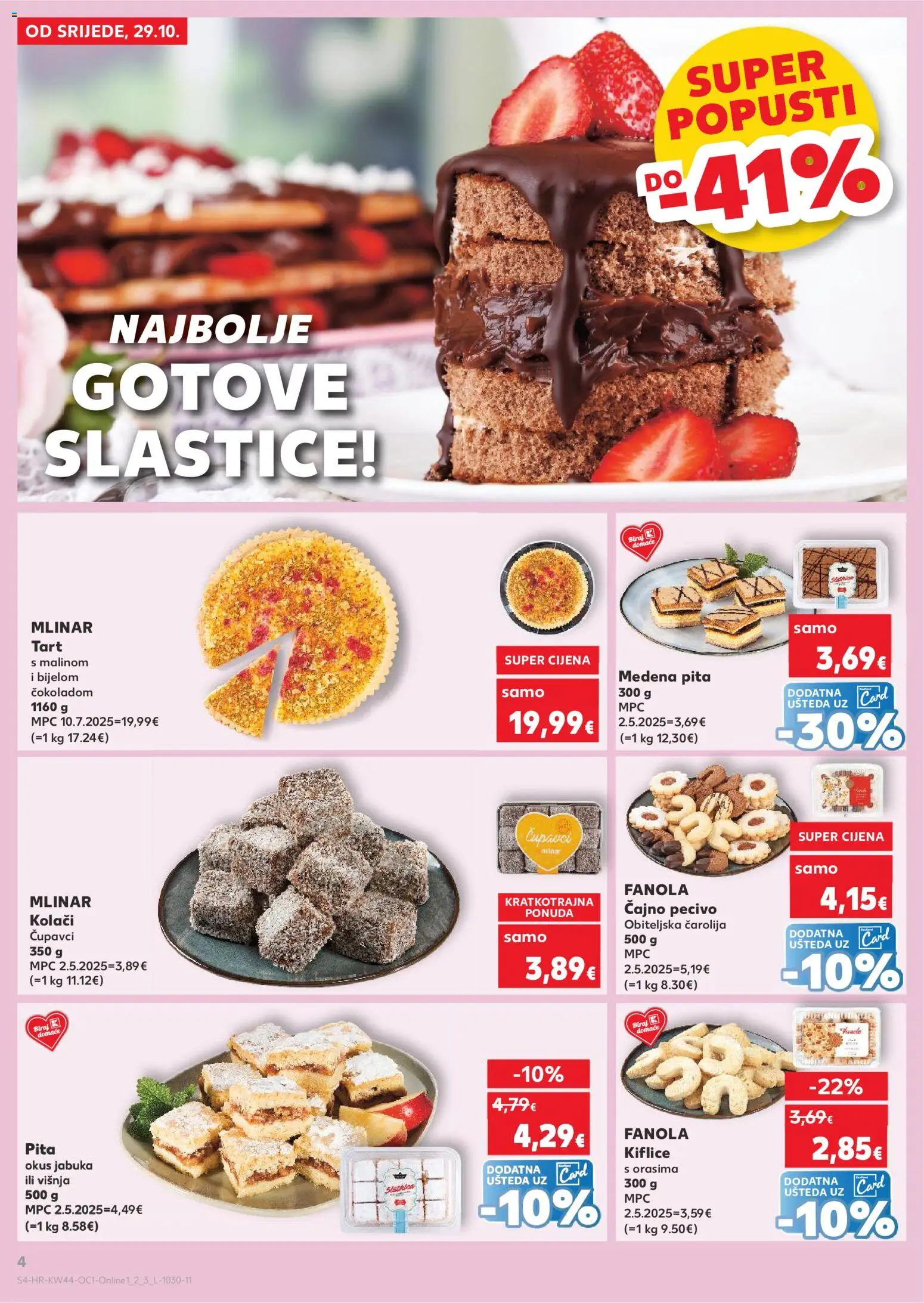 Kaufland katalog | vrijedi od 29.10.2025 | Stranica: 4 | Proizvodi: Kiflice, Pita, Pecivo, Jabuka