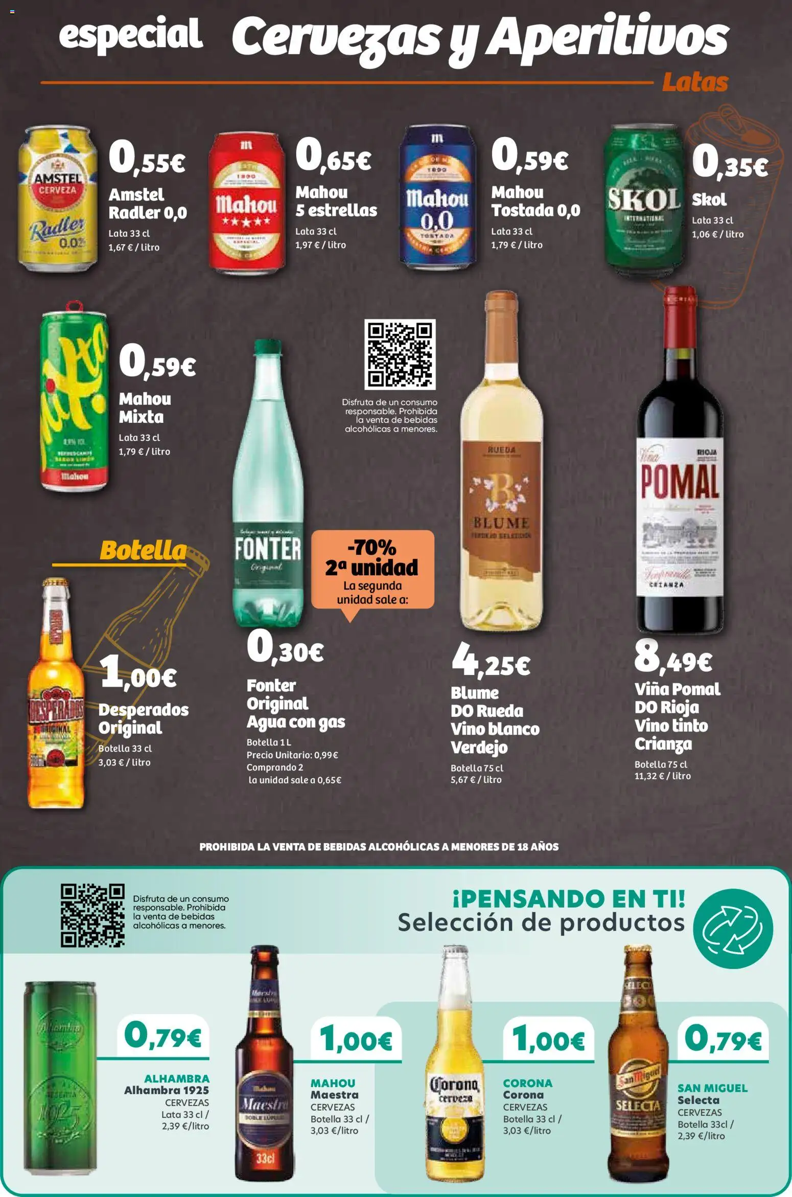 Froiz folleto │ válido desde el 09.04.2026 | Página: 15 | Productos: Vino, Cerveza, Agua con gas, Παρμεζάνα