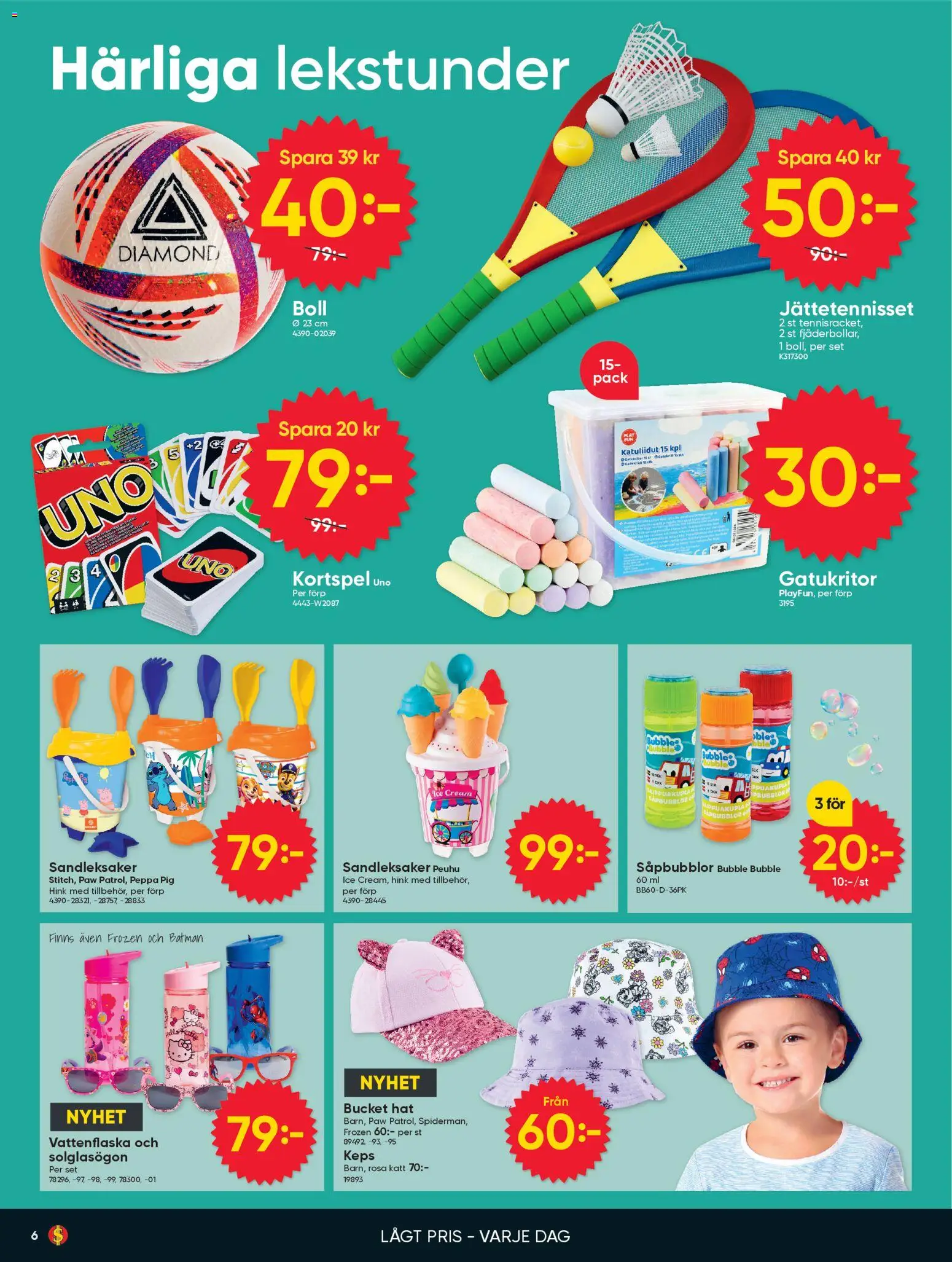 Dollar Store reklamblad aktuell från 20.04.2026 | Sida: 6 | Produkter: Hink, Keps, Set, Solglasögon