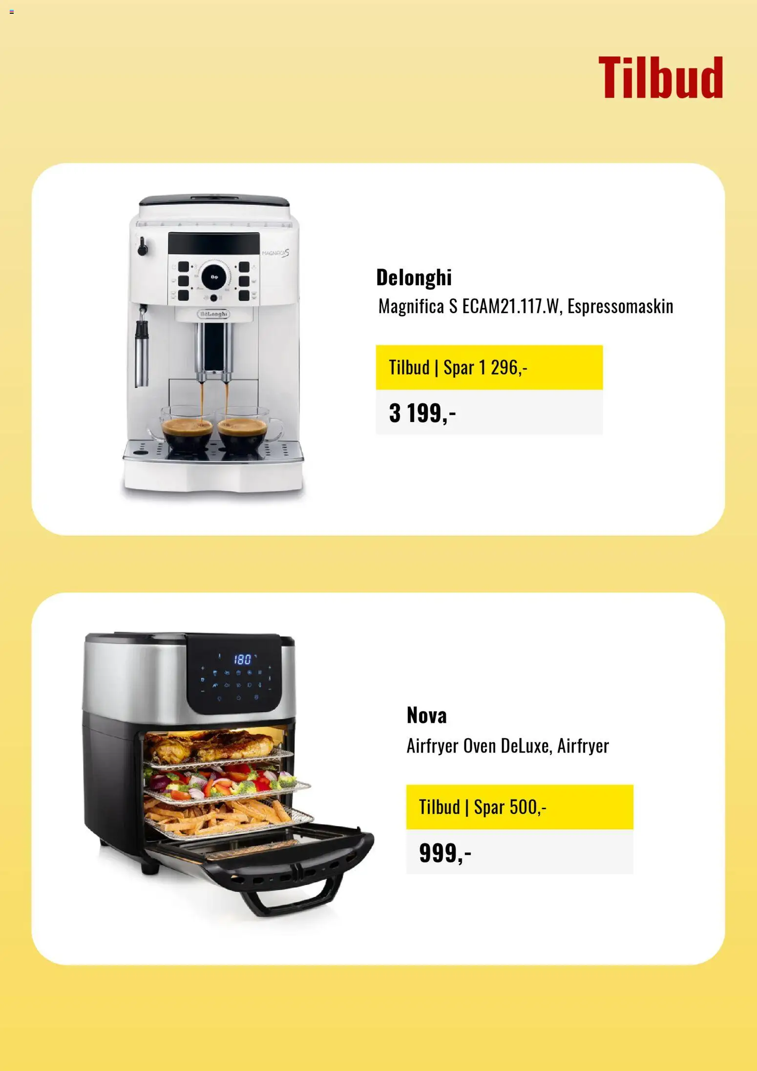 {H1} | Side: 2 | Produkter: Espressomaskin, Airfryer, Суміш дитяча