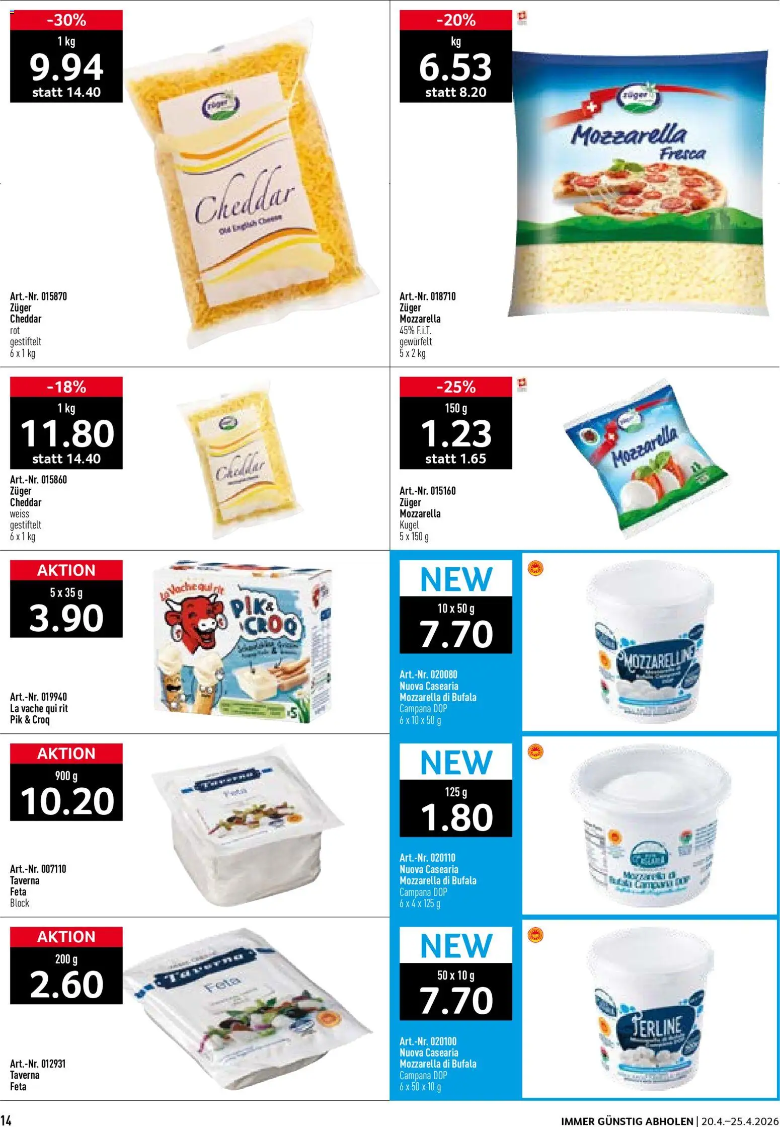 Prodega aktionen – gültig ab 20.04.2026 | Seite: 14 | Produkte: Feta