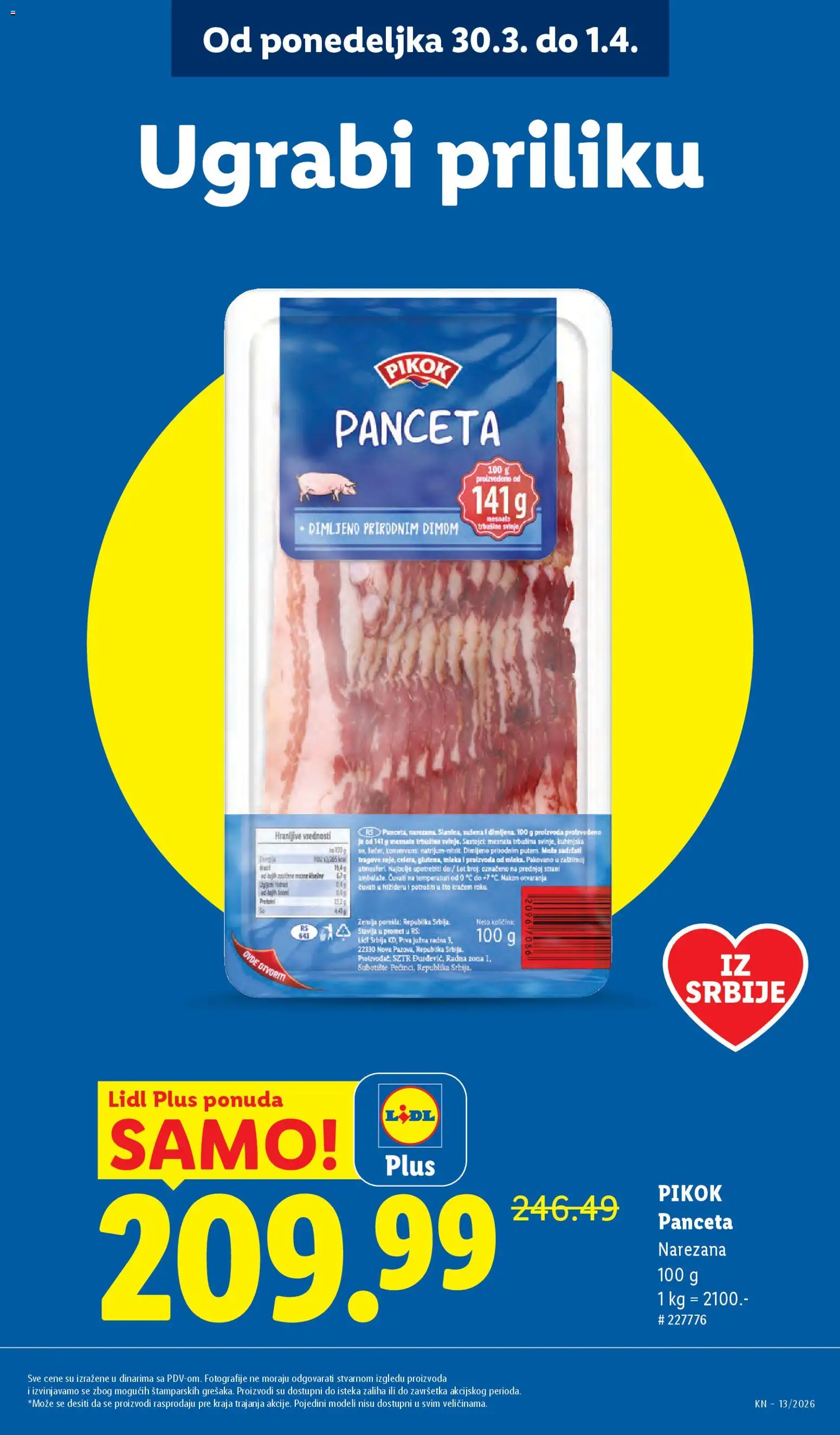 Lidl katalog - važi od 26.03.2026 | Strana: 17 | Proizvode: Panceta, Zemlja