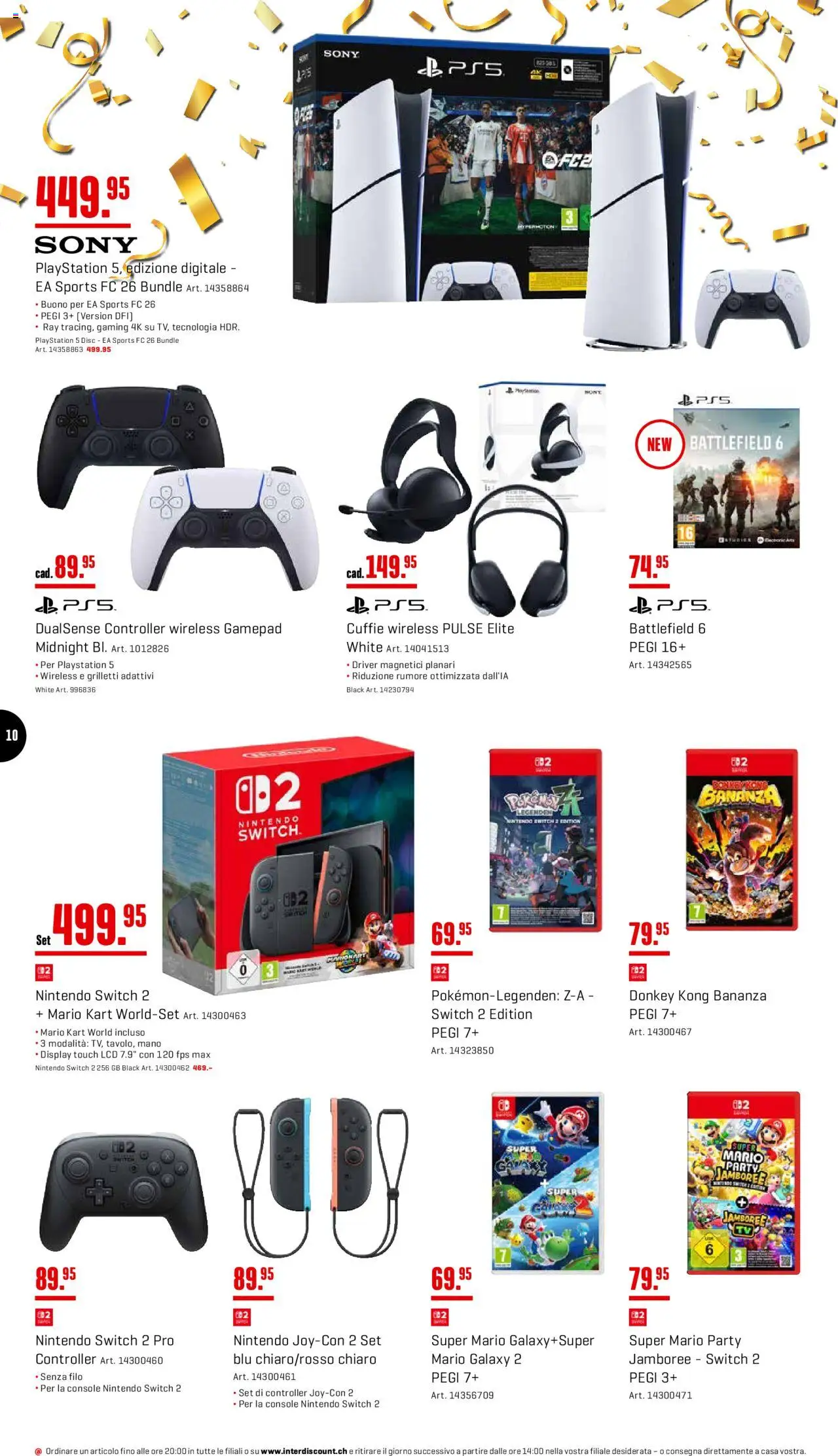 Interdiscount Aktionen IT – gültig ab 20.10.2025 | Seite: 10 | Produkte: Playstation, Sony