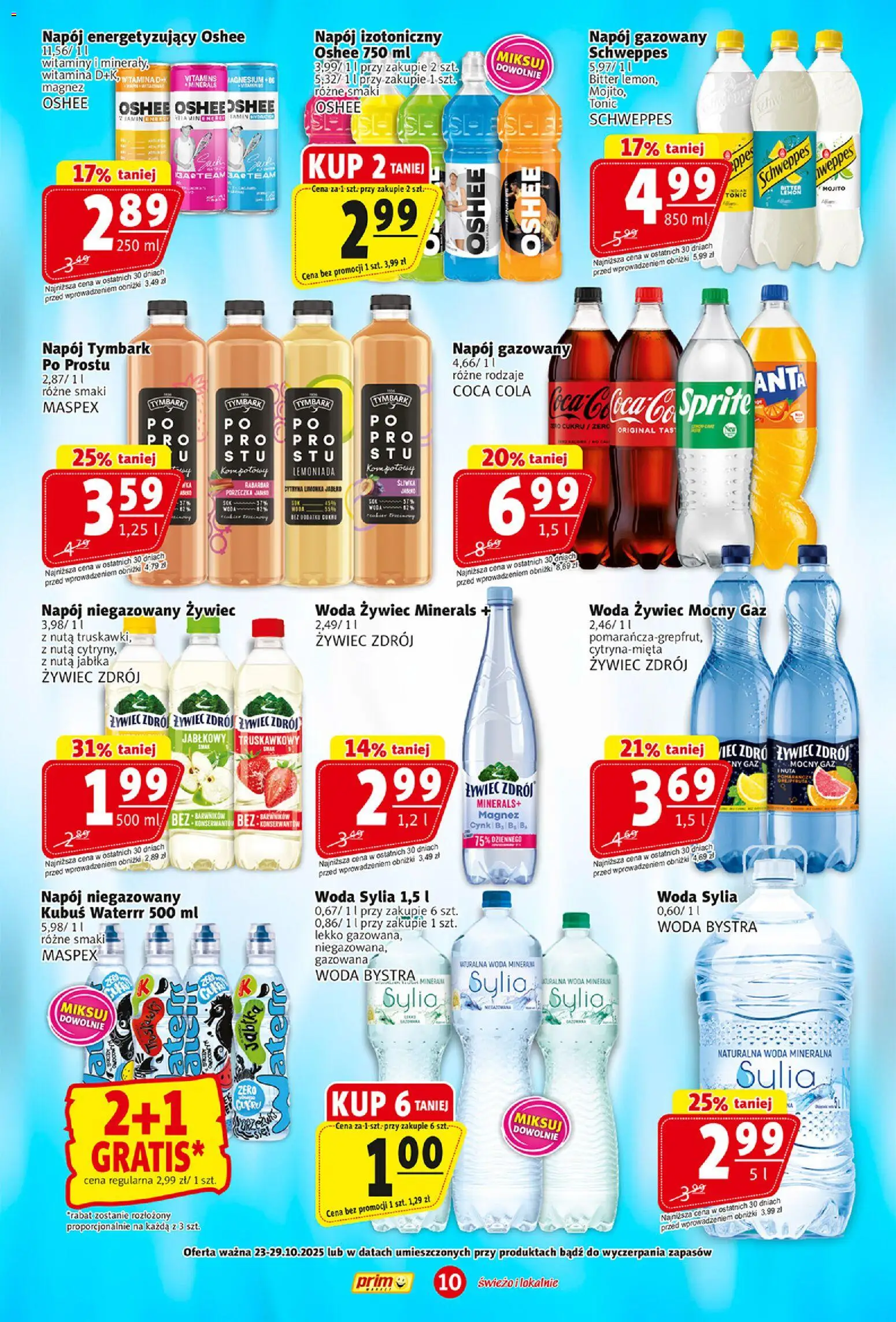 Prim Market Gazetka od 23.10.2025 | Strona: 10 | Produkty: Limonka, Porzeczka, Jabłka, Woda