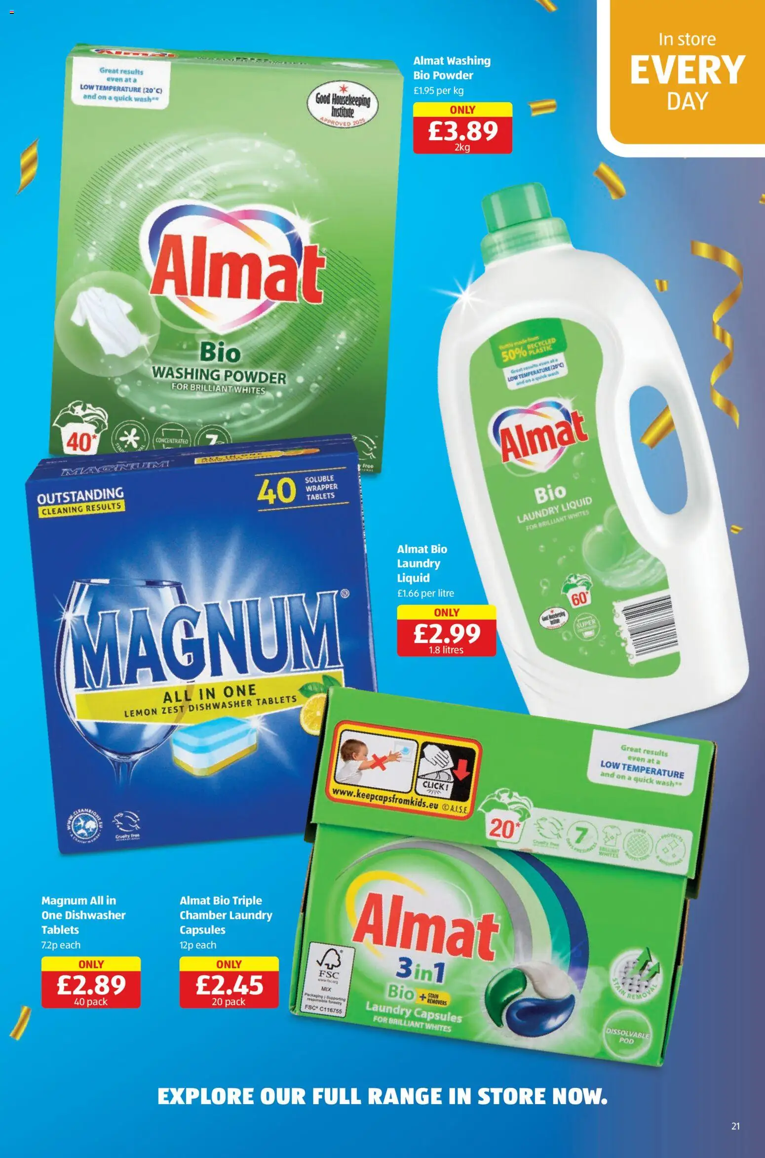 {H1} | Page: 21 | Products: Powder, Washing powder, Dishwasher tablets, Dishwasher