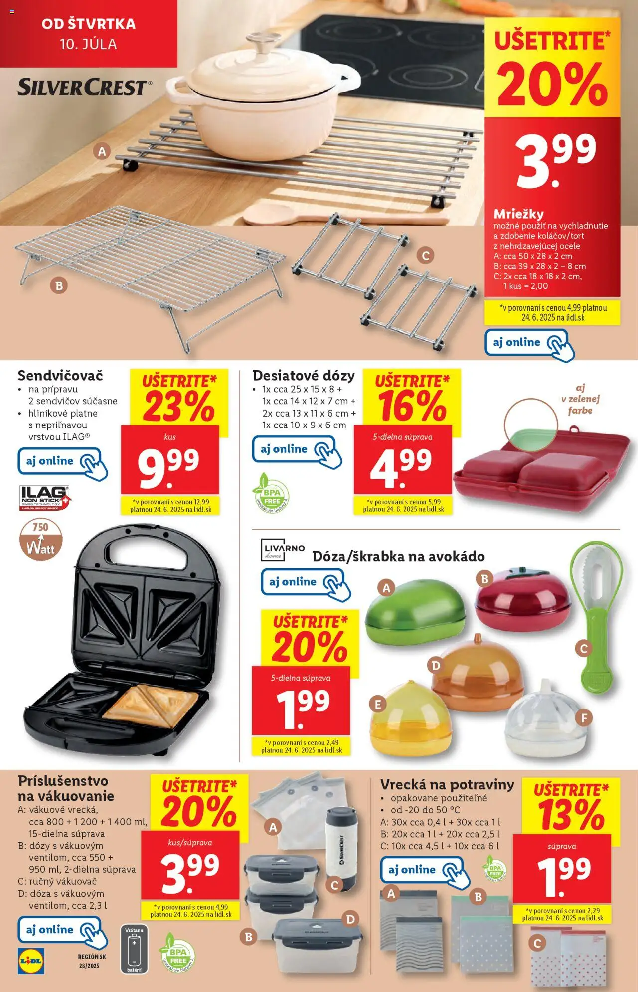 Lidl leták │ platný od 07.07.2025 | Strana: 58 | Produkty: Sendvičovač, Avokádo