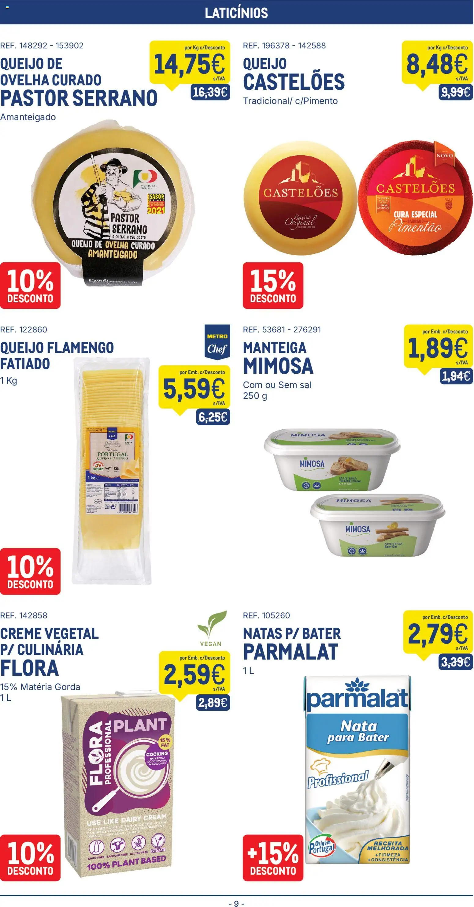 Makro folheto │ válido de 16.12.2025 | Página: 9 | Produtos: Pimentão, Manteiga, Queijo, Creme