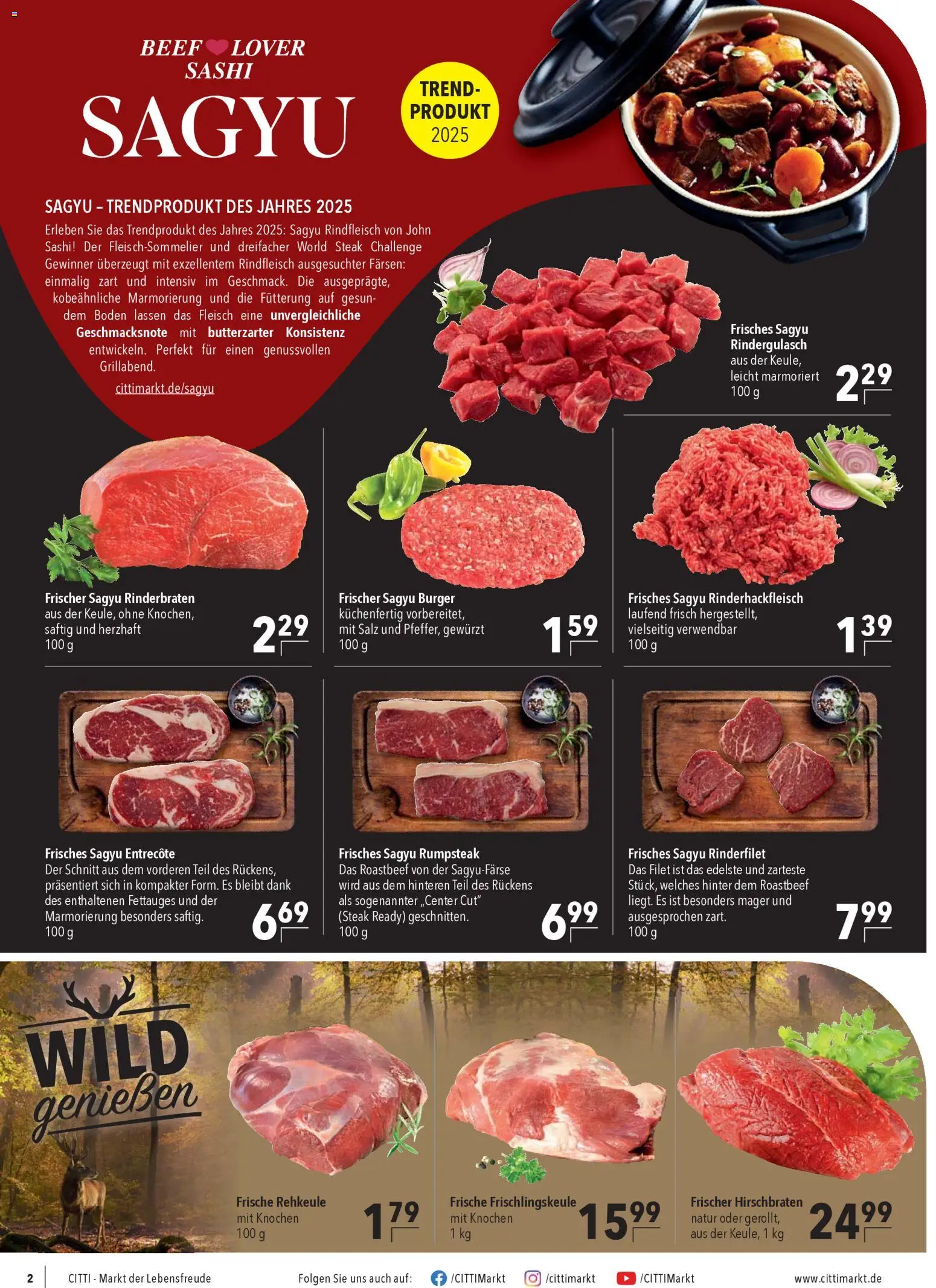 CITTI Markt - Black Friday – gültig ab 12.11.2025 | Seite: 2 | Produkte: Rumpsteak, Rinderfilet, Salz, Rindfleisch