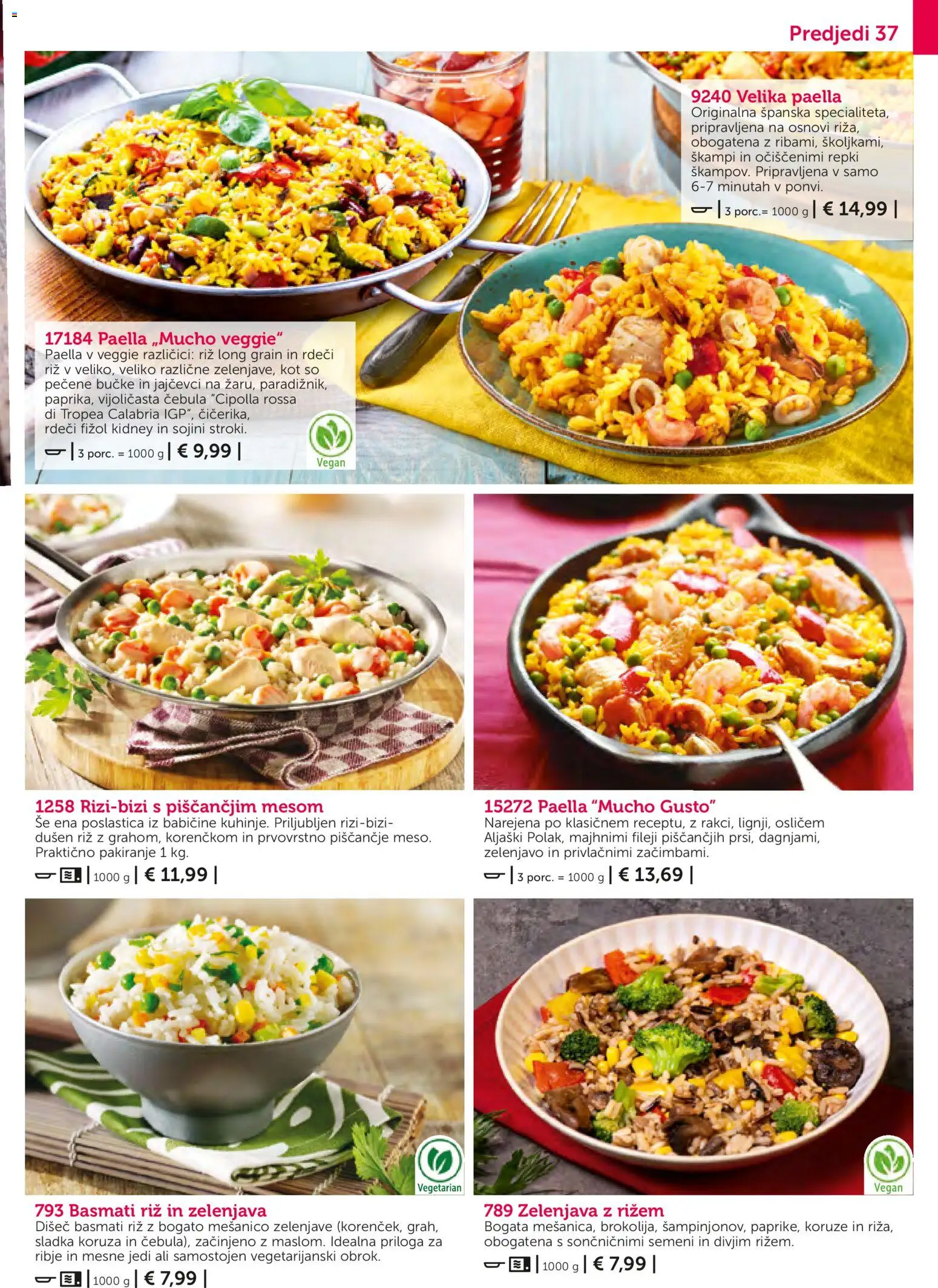 Novi Bofrost katalog ponudbe – veljaven od 01.11.2025 | Stran: 37 | Izdelki: Koruza, Riz, Cebula, Zelenjava