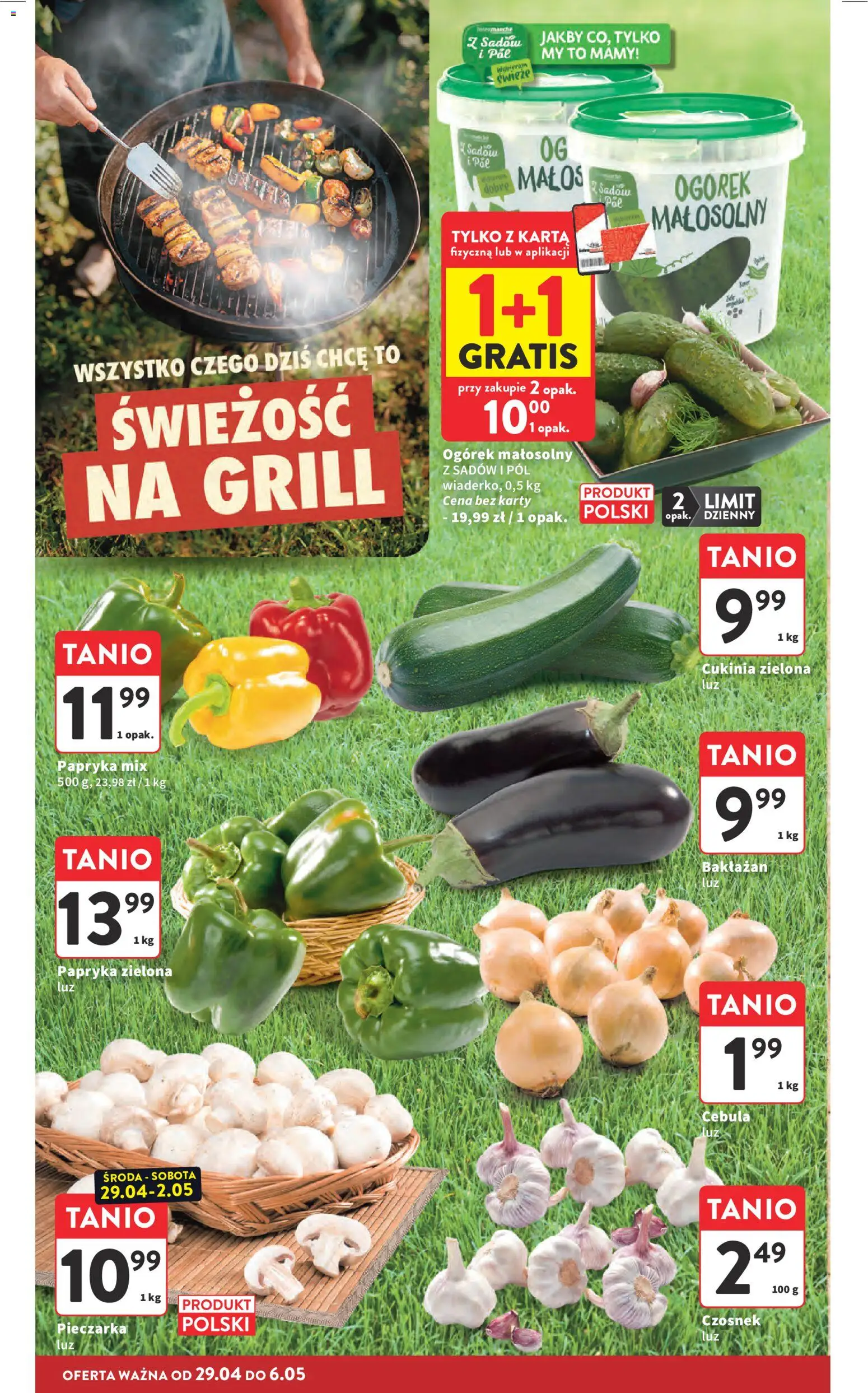 Intermarche gazetka od 29.04.2026 | Strona: 12 | Produkty: Czosnek, Bakłażan, Karta, Cukinia