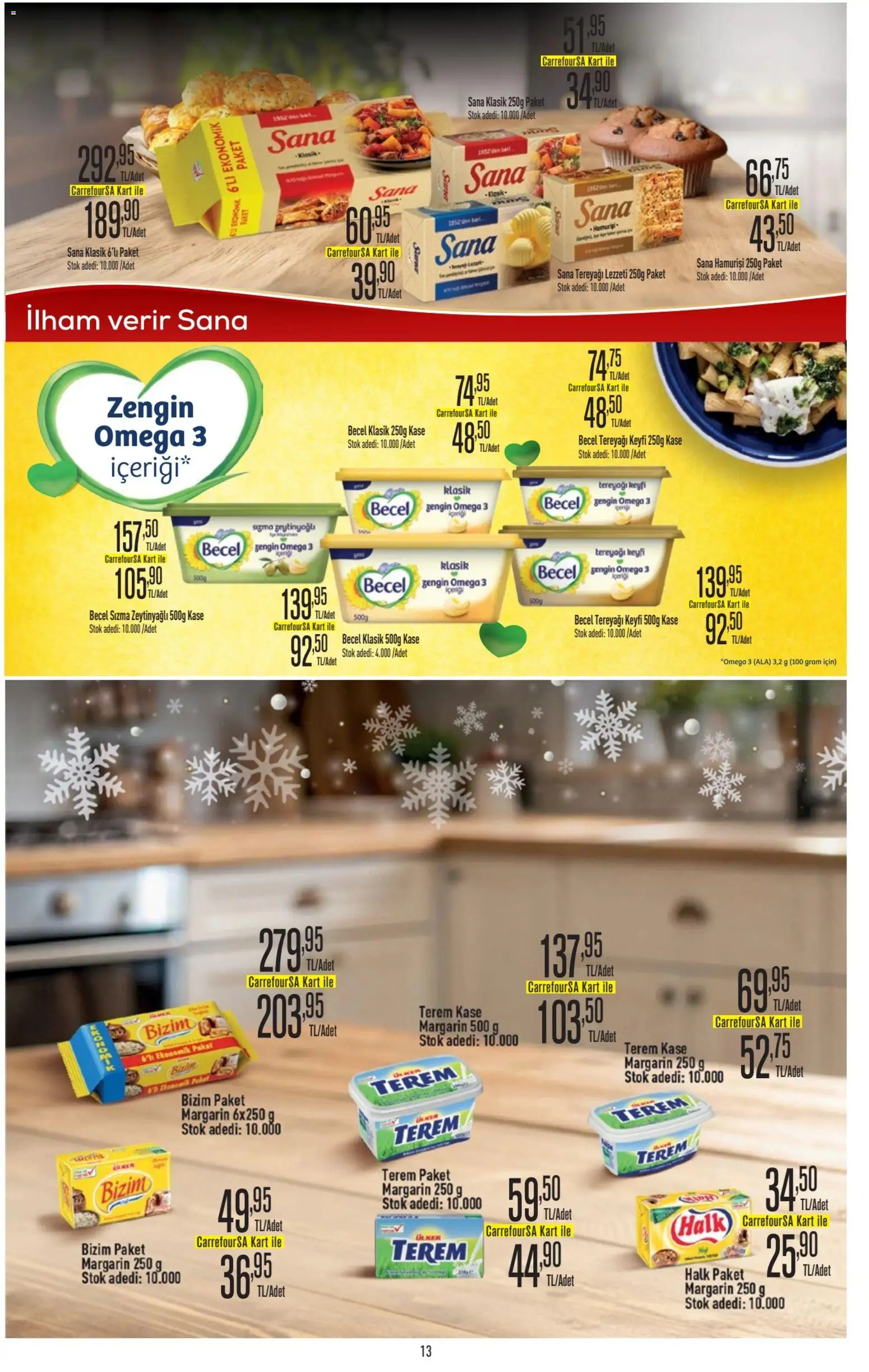 CarrefourSA Katalog - 18.12.2025 tarihinden itibaren geçerlidir | Sayfa: 13 | Ürünler: Kaşe, Tereyağı