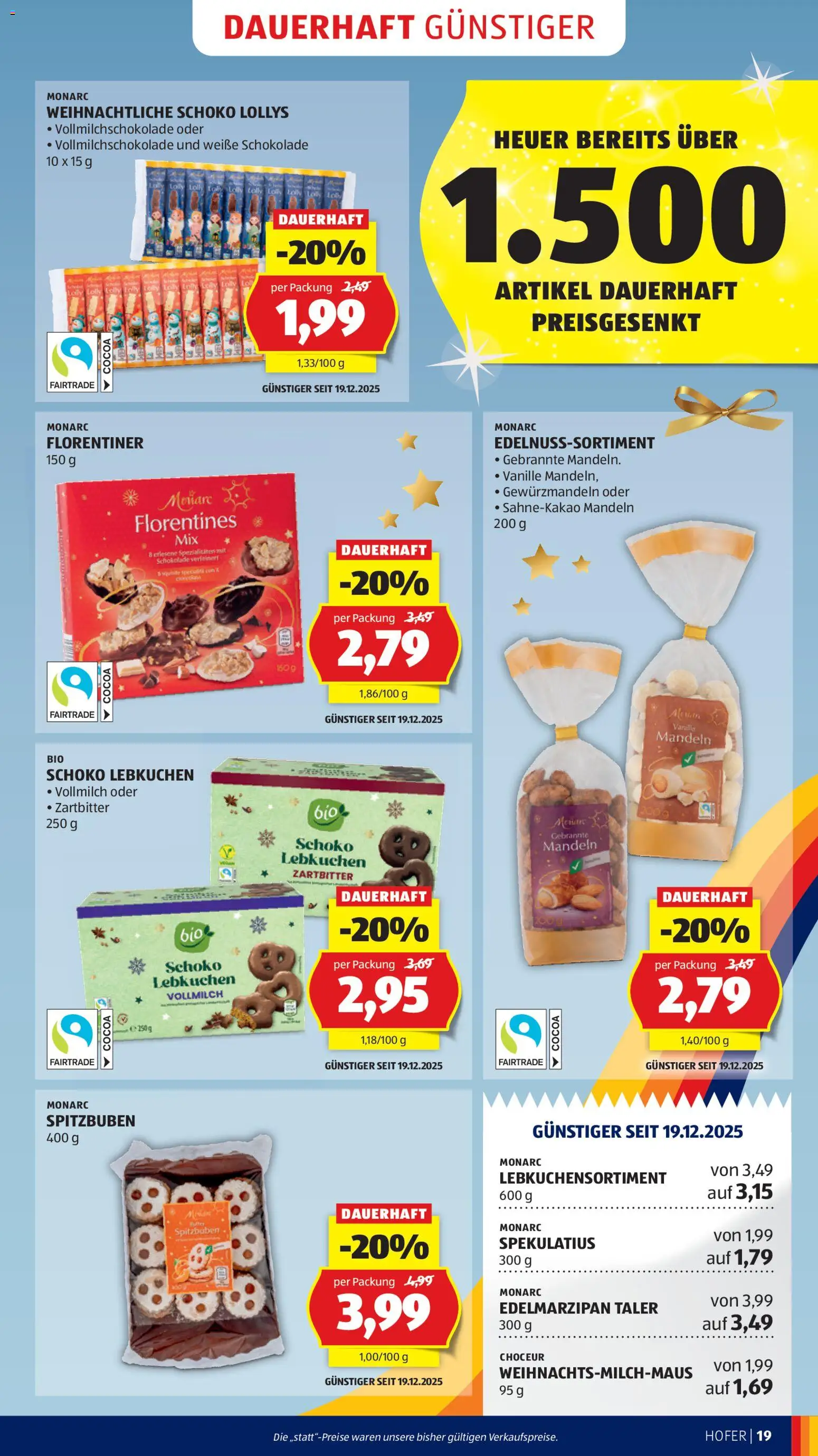 Hofer Flugblatt gültig ab 19.12.2025 | Seite: 25 | Produkte: Schokolade