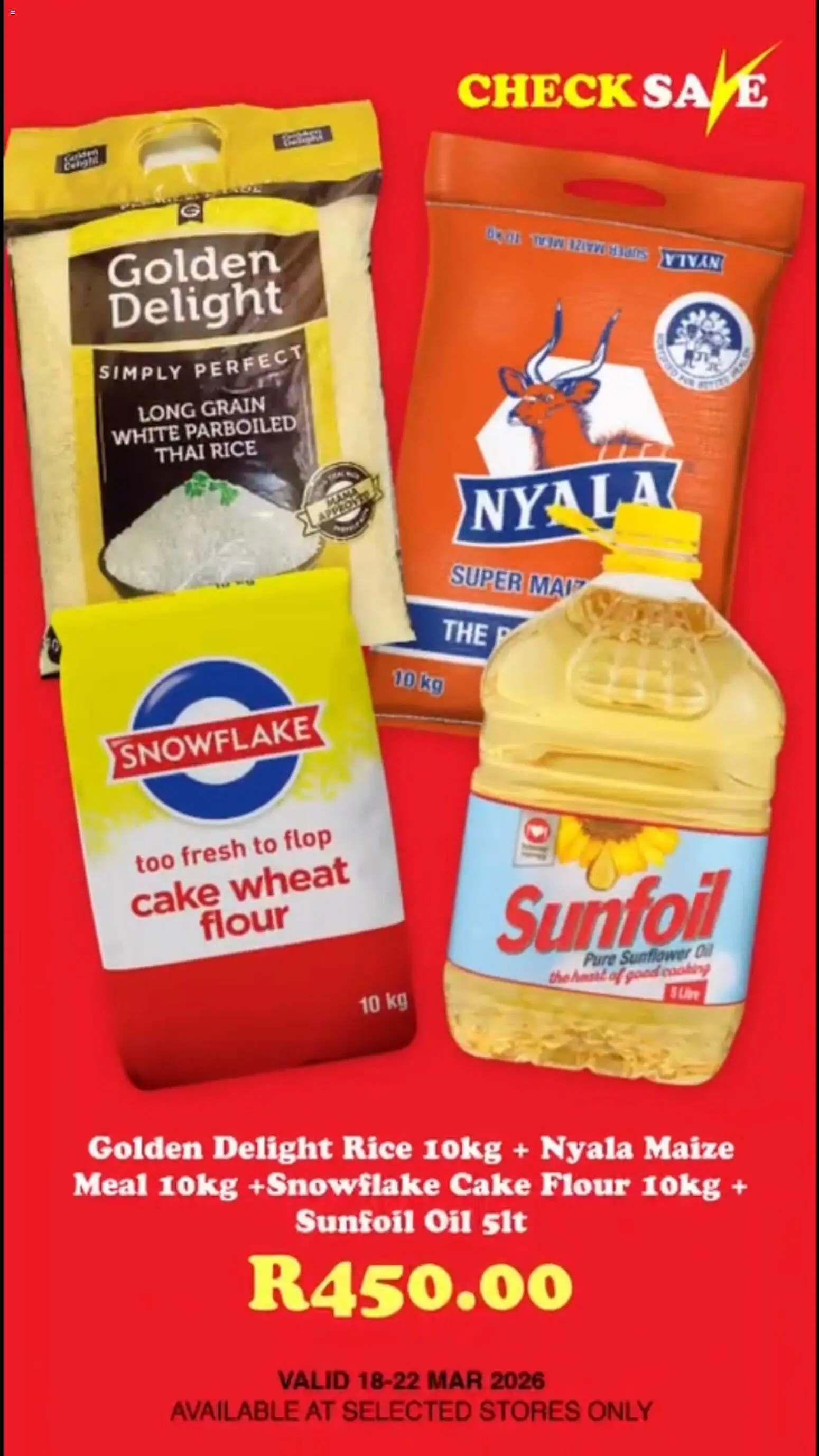 New Check Save catalogue – valid from 19.03.2026 | Page: 15 | Products: Cake, Flour, Oil, Rice