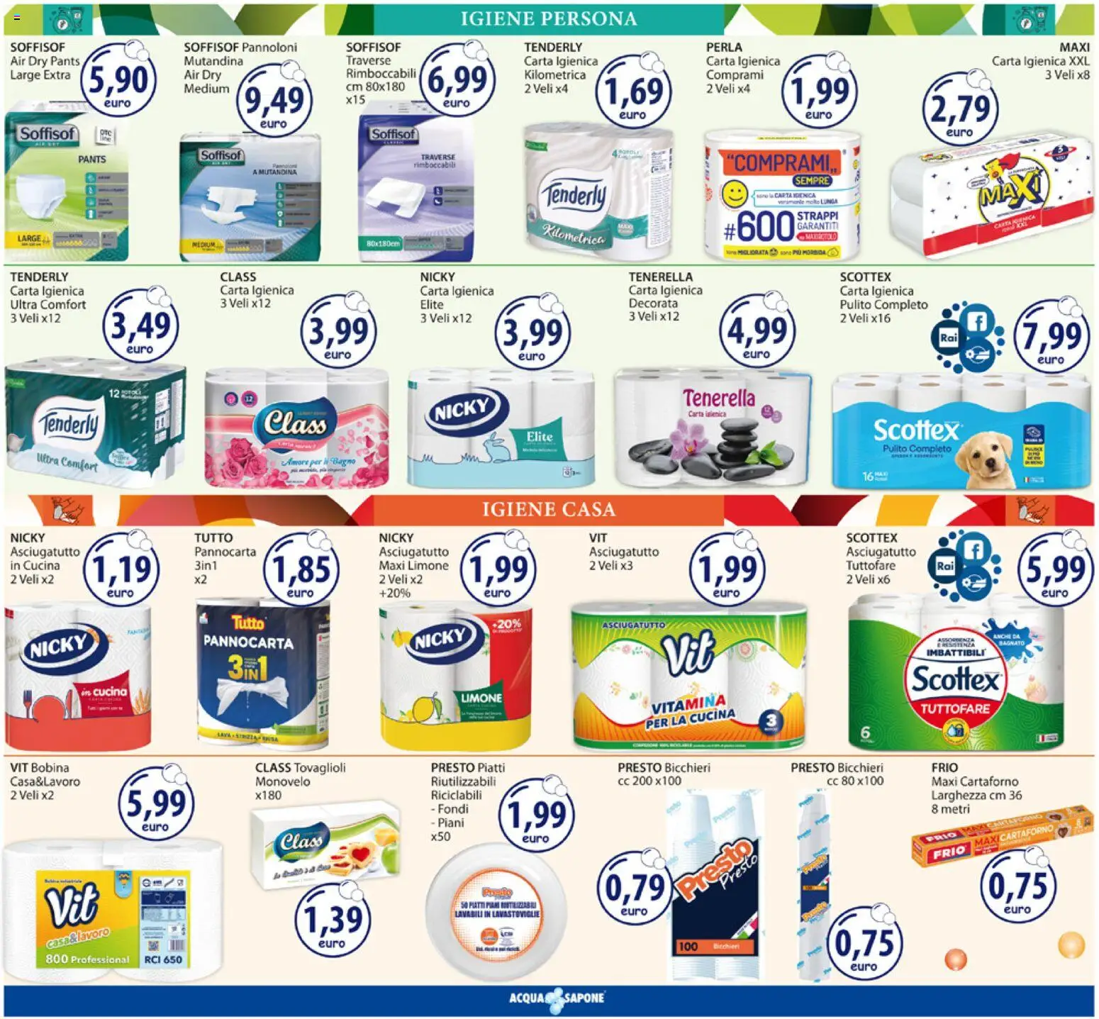 Volantino Acqua e Sapone del 03.11.2025 | Pagina: 13 | Prodotti: Sapone, Limone, Asciugatutto, Bagno