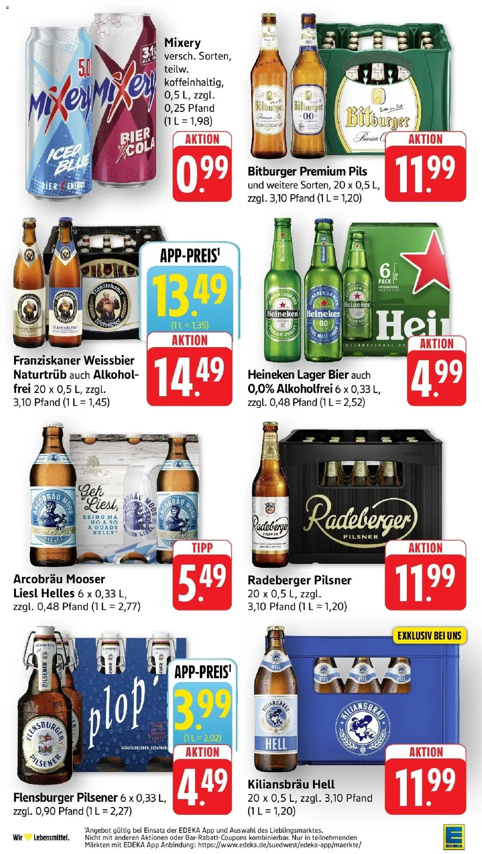 Edeka prospekt Steinfeld	 – gültig ab 09.03.2026 | Seite: 36 | Produkte: Bitburger, Weißbier, Pils, Flensburger