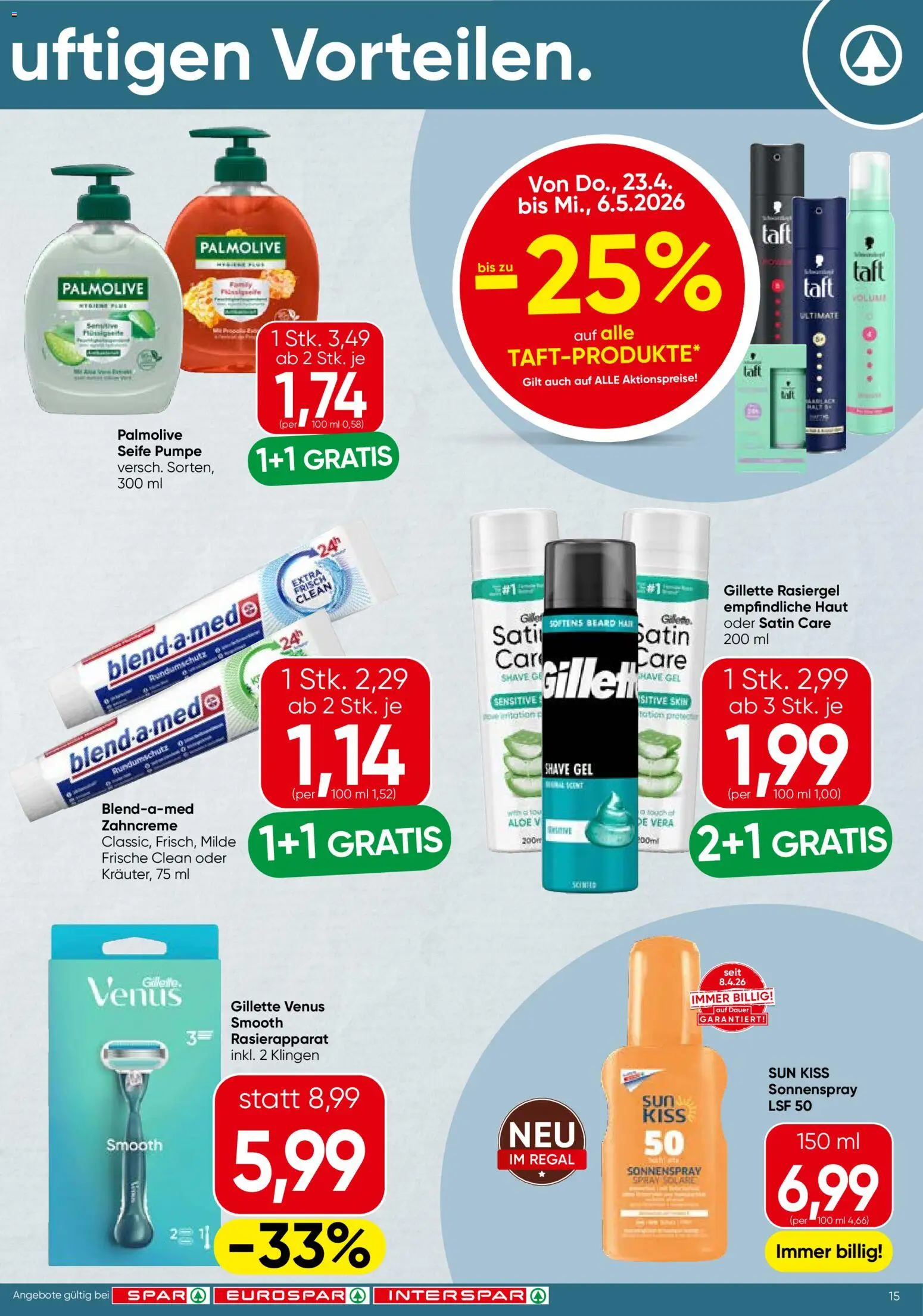 Spar Flugblatt - Wien gültig ab 30.04.2026 | Seite: 15 | Produkte: Regal, Seife