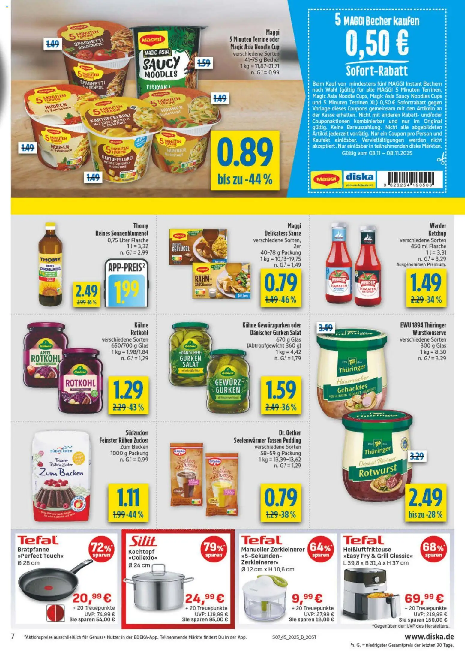 Diska - Diska Angebote Sachsen-Thüringen KW45 – gültig ab 03.11.2025 | Seite: 7 | Produkte: Grill, Maggi, Tomaten, Gurken