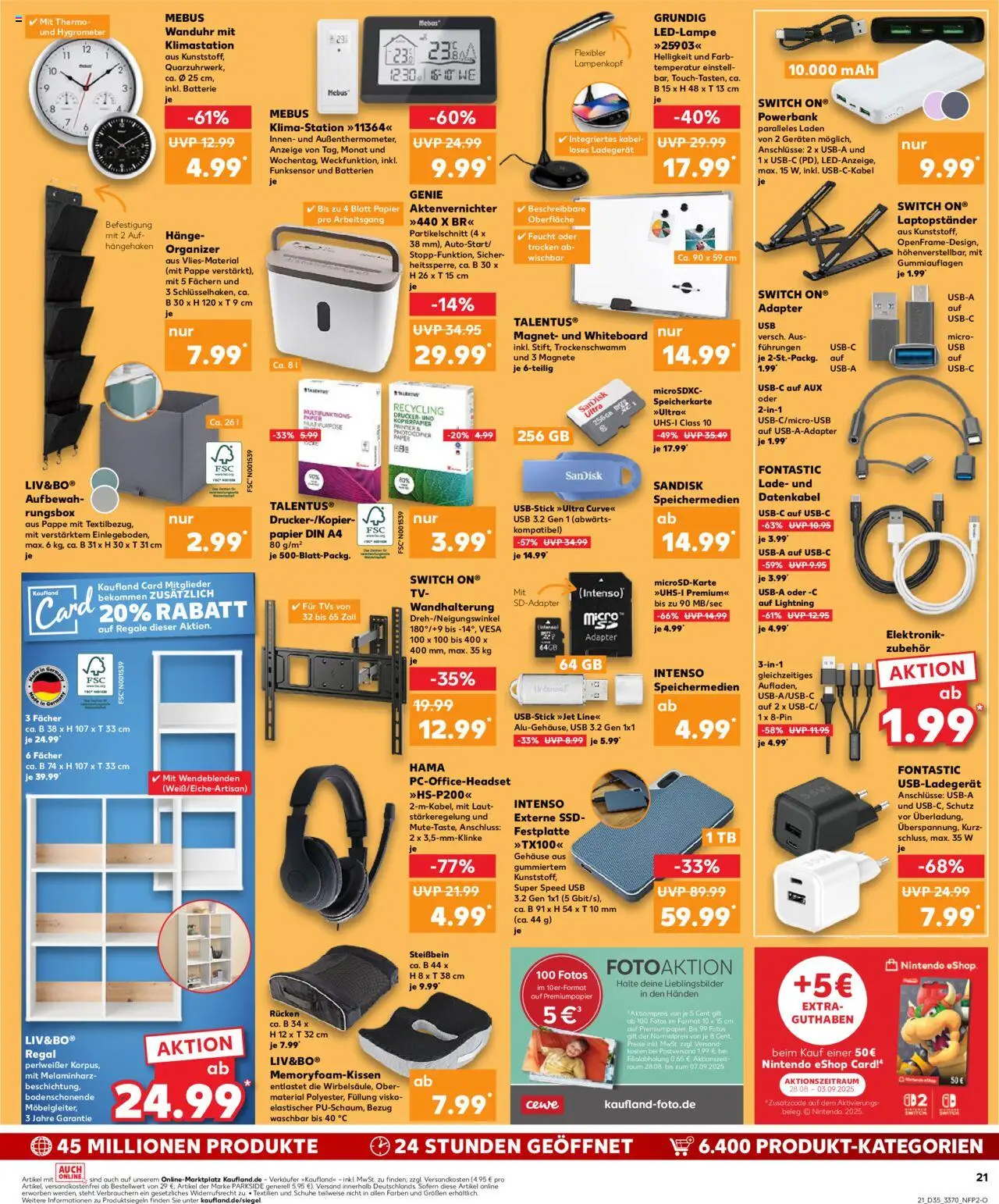 Kaufland prospekt Frankfurt (Oder)	 - gültig ab dem 28.08.2025 | Seite: 21 | Produkte: Adapter, USB, Headset, Powerbank