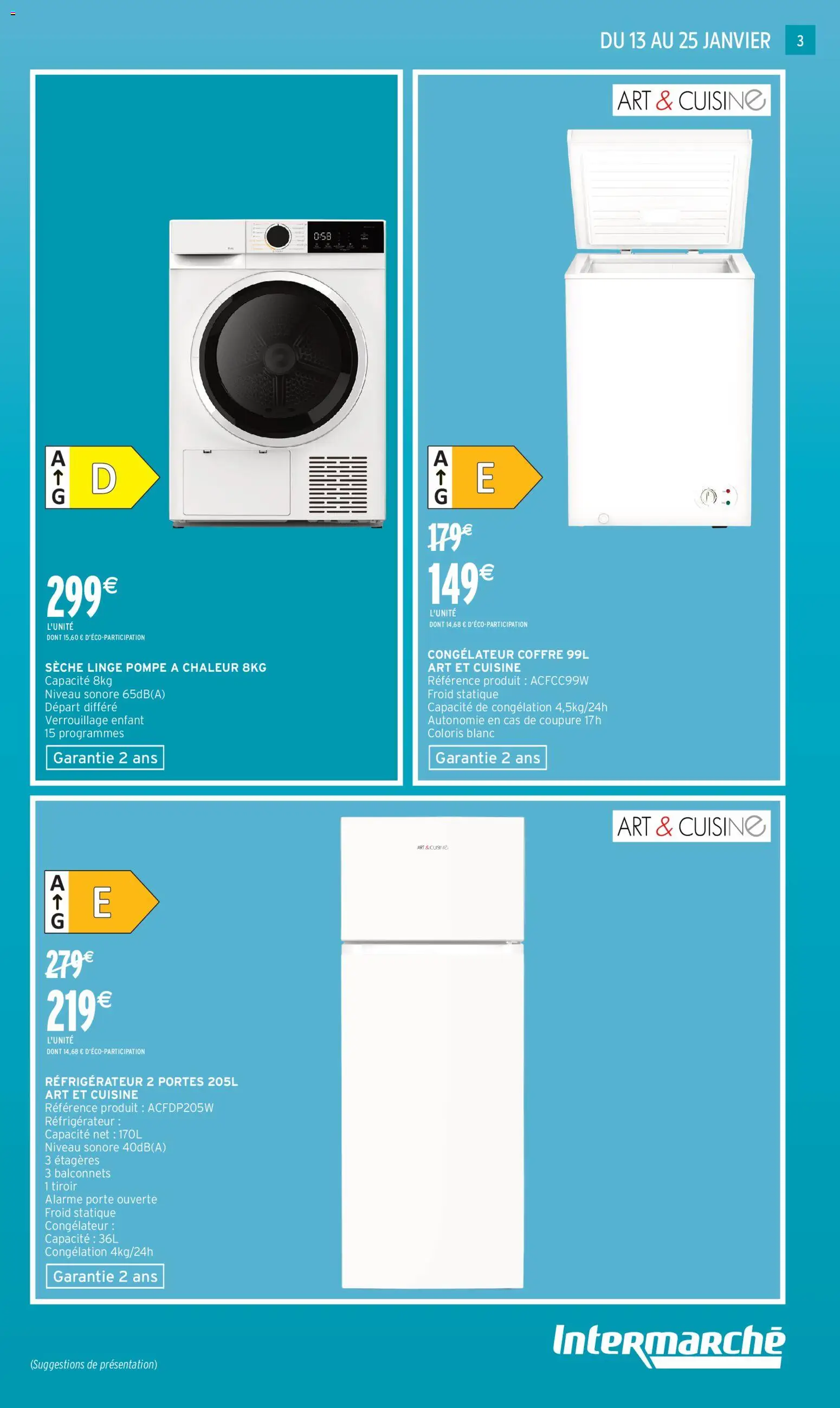 {H1} | Page: 3 | Produits: Réfrigérateur, Congélateur, Porte, Portes