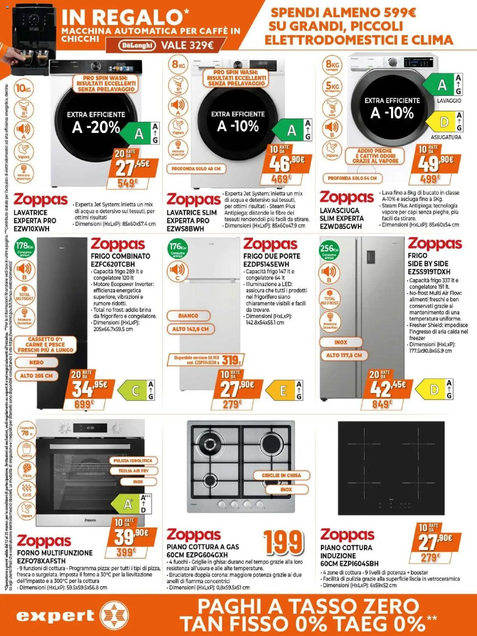 Volantino Expert del 12.03.2026 | Pagina: 4 | Prodotti: Teglia, Lavatrice, Piano cottura, Congelatore