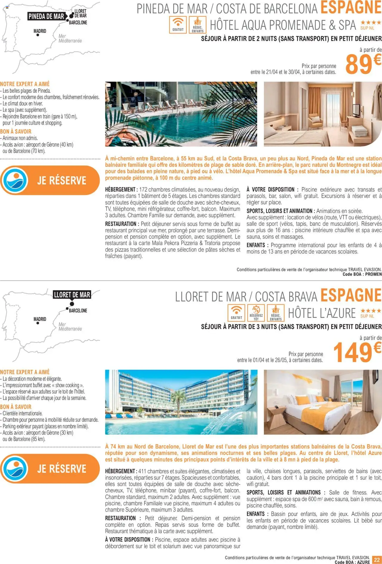  | Page: 22 | Produits: Lit, Buffet, Douche, Pâtes