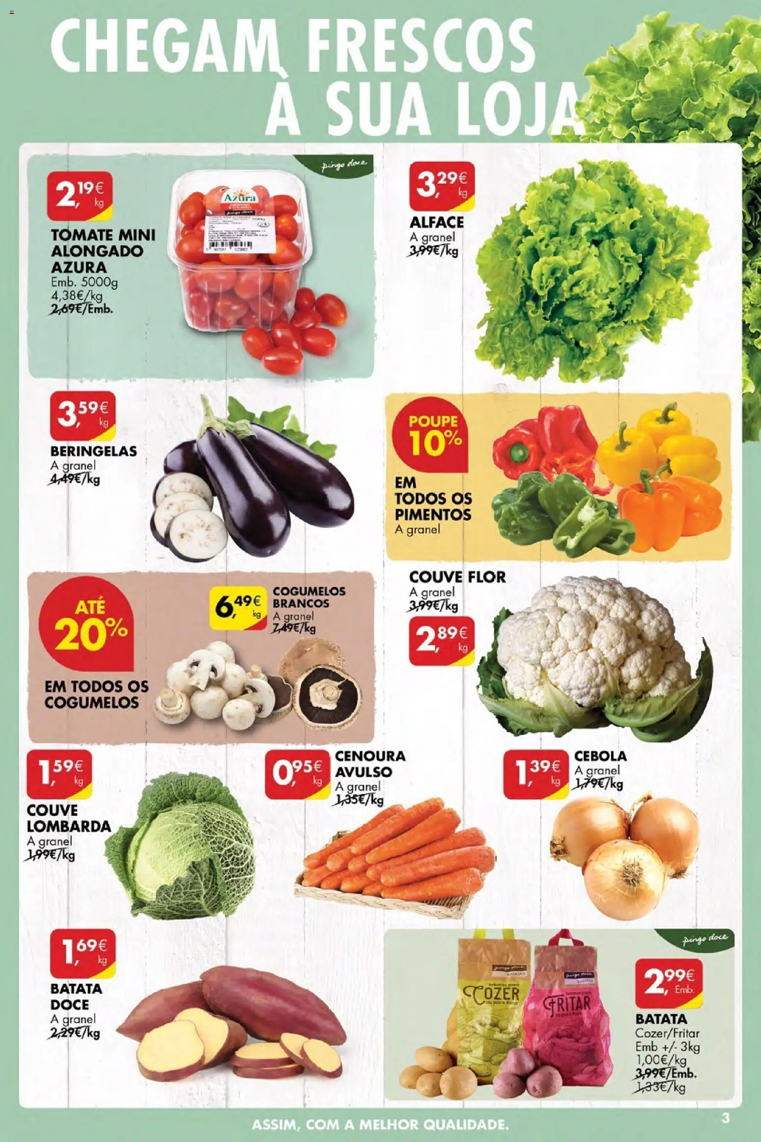 Pingo Doce Poupe Esta Semana Açores │ válido de 09.04.2026 | Página: 3 | Produtos: Batata, Cenoura, Alface, Couve