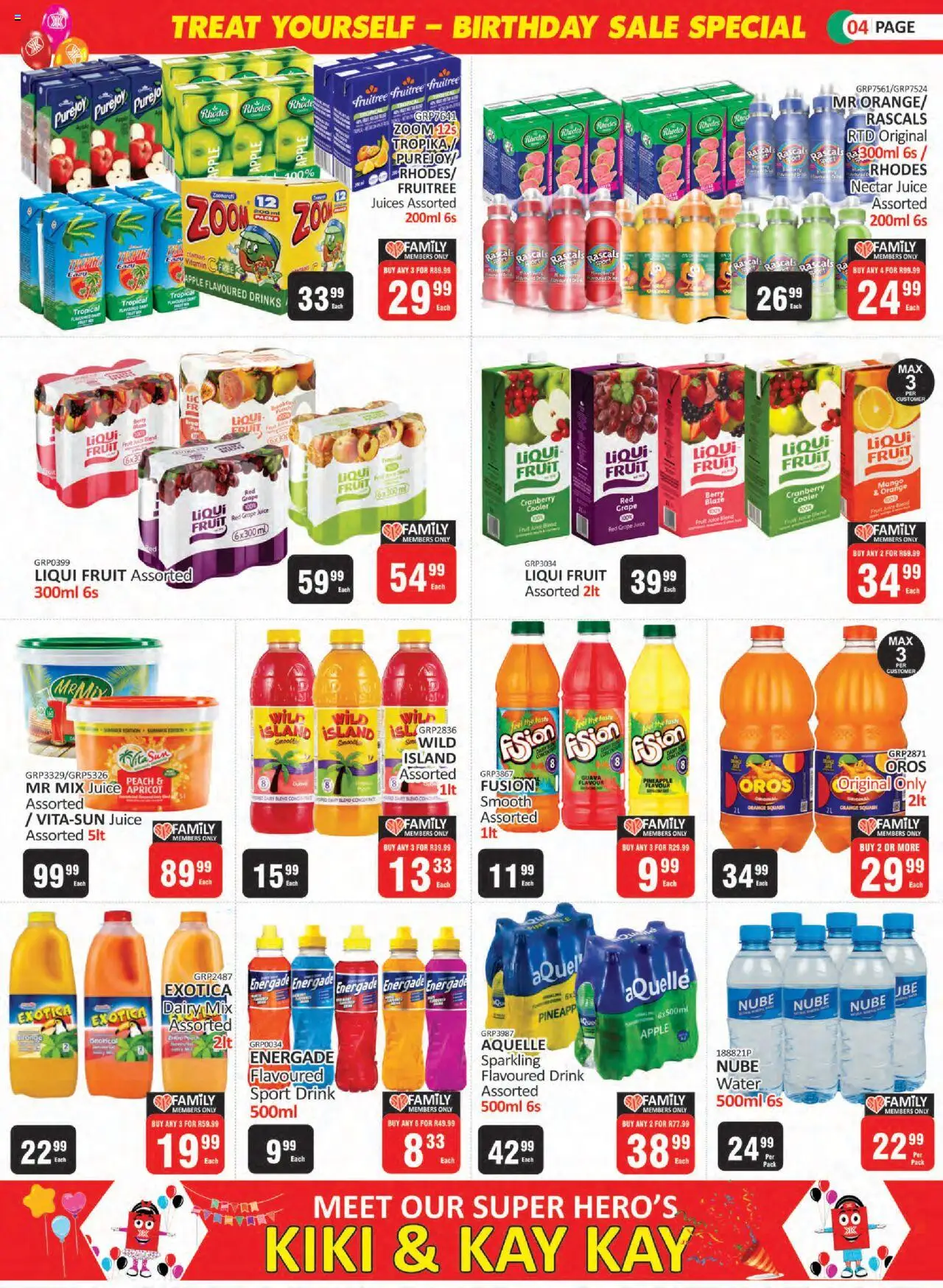 New KIT KAT Cash & Carry catalogue – valid from 25.09.2025 | Page: 4 | Products: Squash, Cooler, Water, Fruit