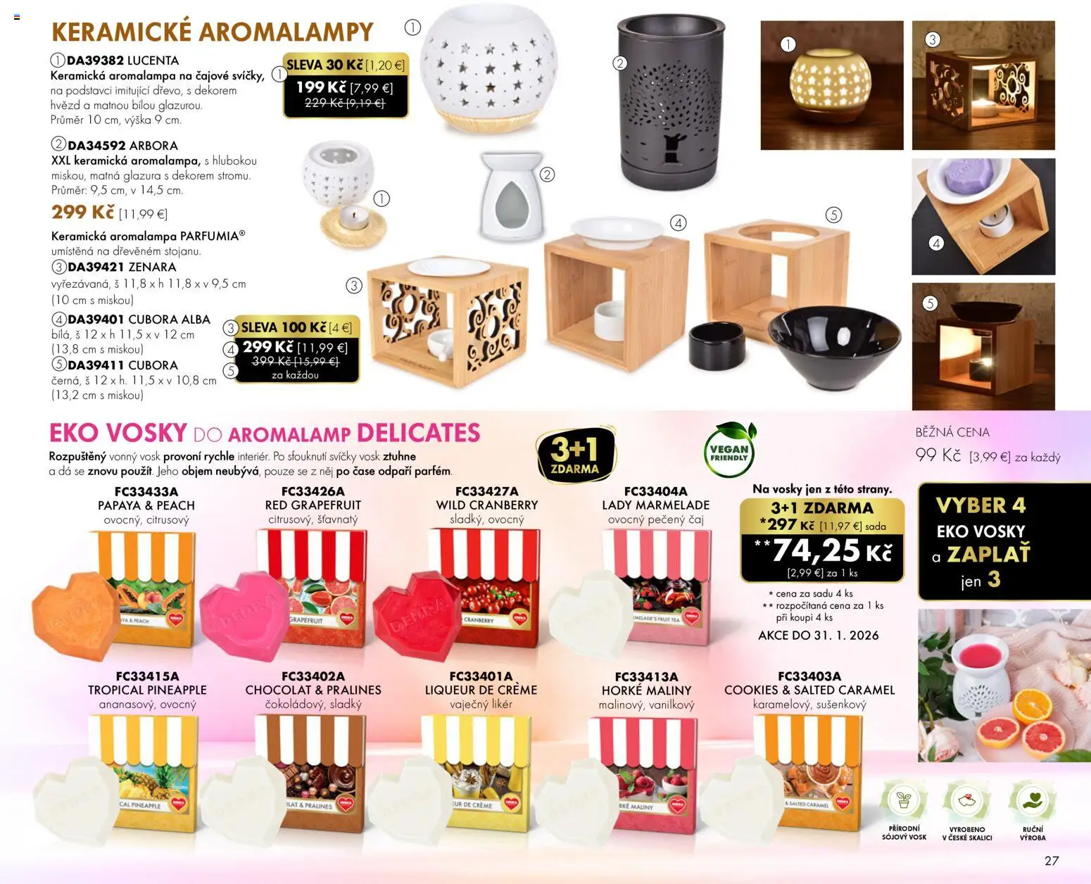 Nové Dedra akcie – leták je platný od 01.01.2026 | Strana: 27 | Produkty: Čaj, Grapefruit, Maliny