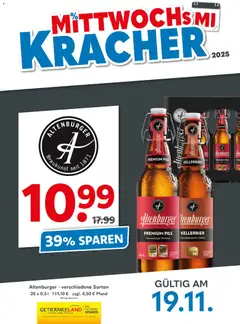 Getränkeland Mittwochs Kracher ab 19.11.2025 gültig