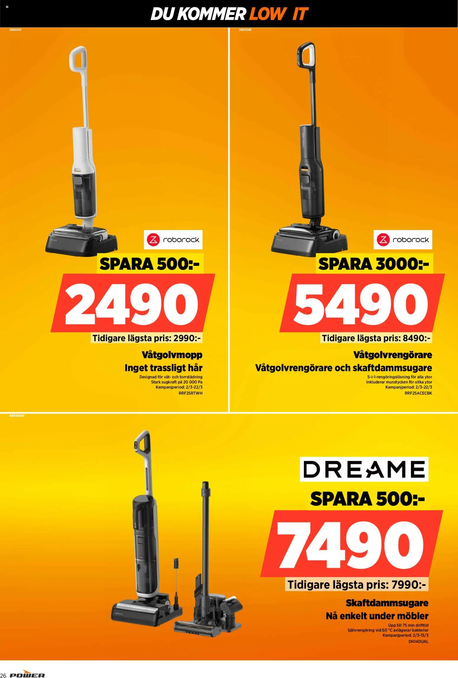 Power reklamblad aktuell från 09.03.2026 | Sida: 26 | Produkter: Skaftdammsugare