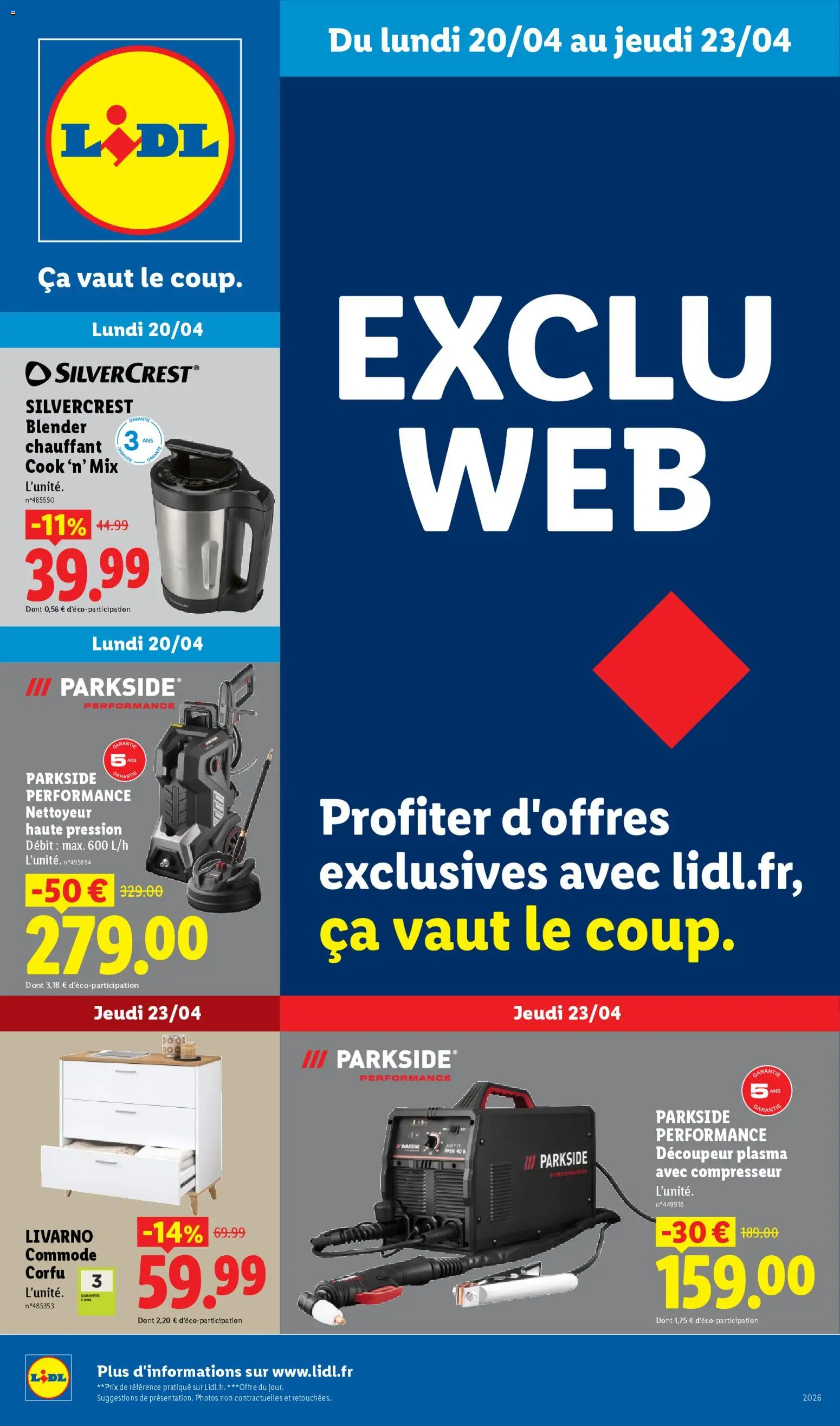 {H1} | Page: 1 | Produits: Blender, Compresseur, Nettoyeur haute pression, Découpeur plasma