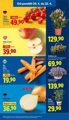 Náhled letáku Cherry rajčata keříčková koktejlová, 400 g - balení od 20.04.2026 | Strana: 9 | Produkty: Jablka, Cherry rajčata, Cibule, Pink Lady