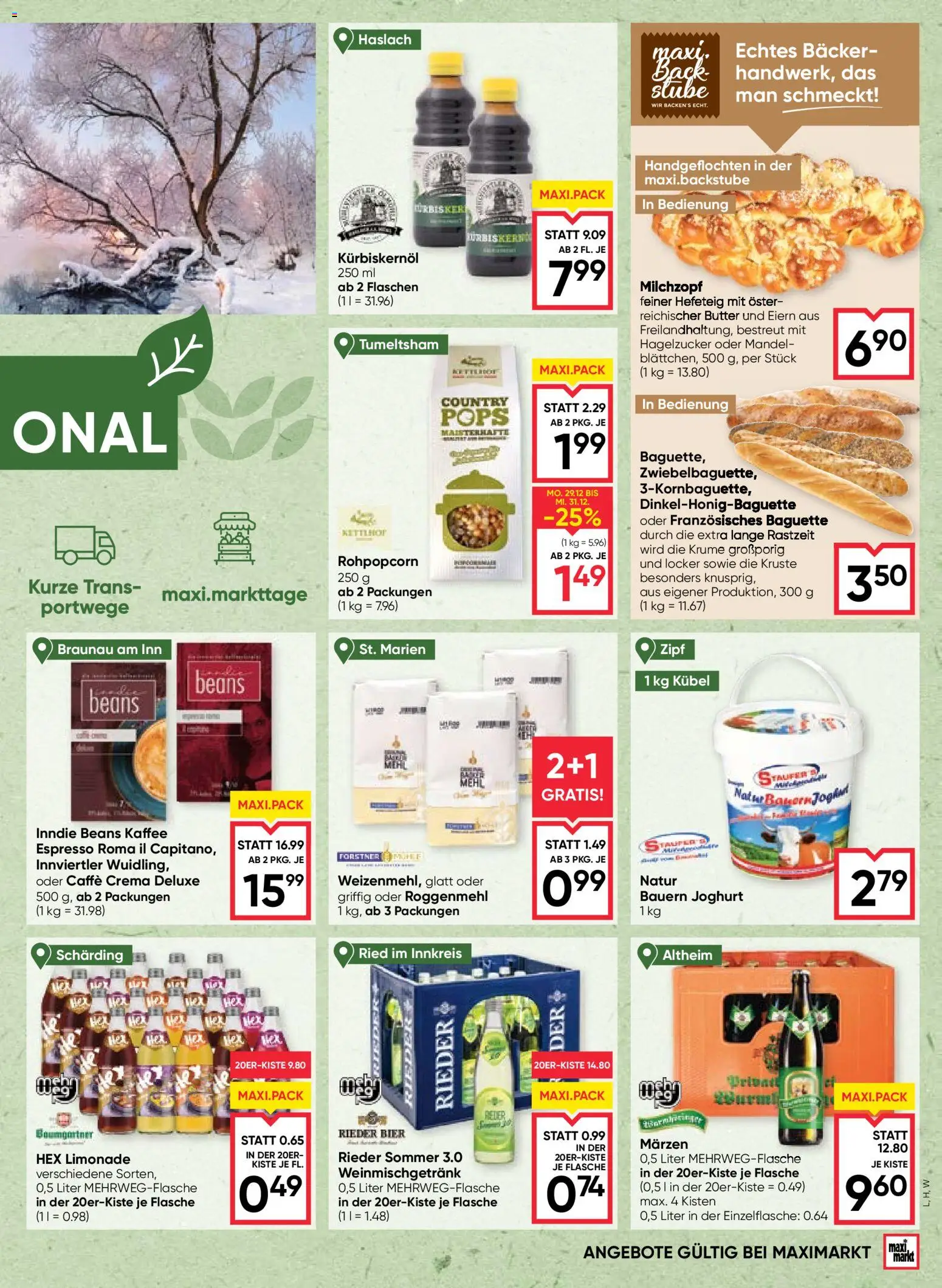 Maximarkt Flugblatt gültig ab 23.12.2025 | Seite: 7 | Produkte: Jääkaappipakastin, Butter, Kaffee, Bier