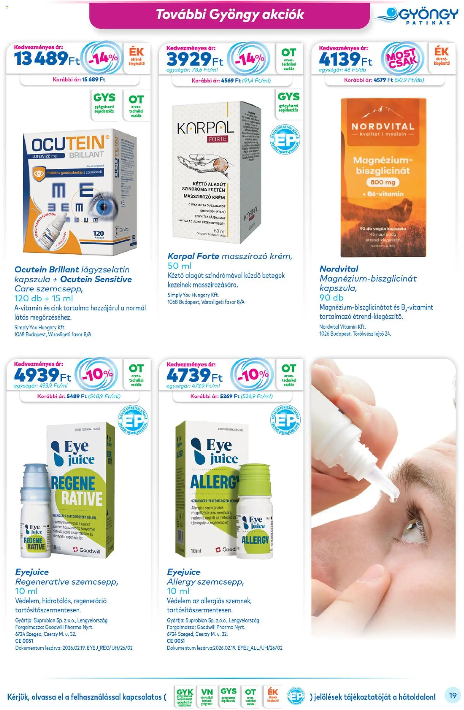 Gyöngy Patikák akciós ujság - amely érvényes a következő dátumtól: 01.04.2026 | Oldal: 19 | Termékek: Vegán