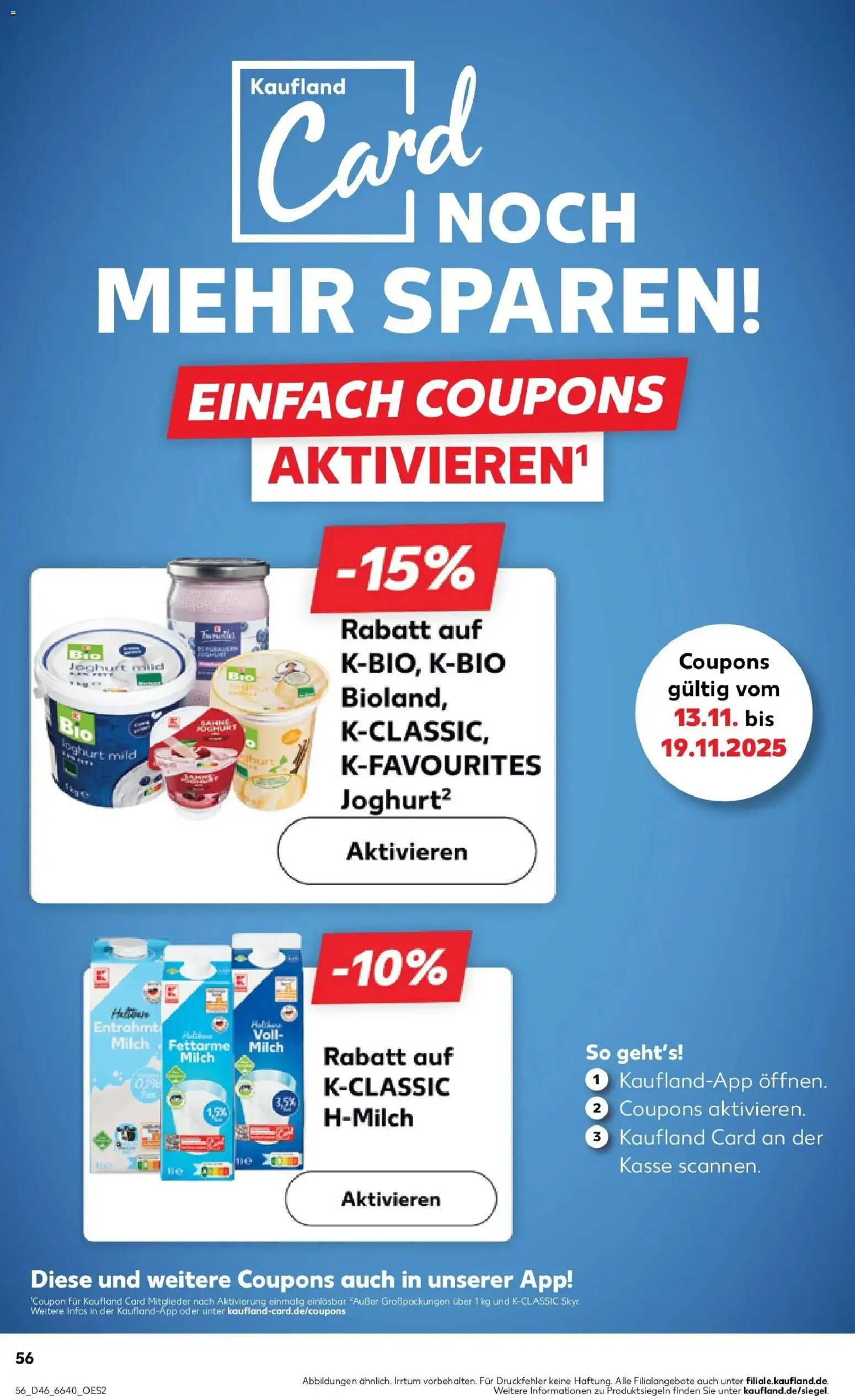 Kaufland prospekt Heidenheim An Der Brenz	 – gültig ab 13.11.2025 | Seite: 56 | Produkte: Milch, Joghurt