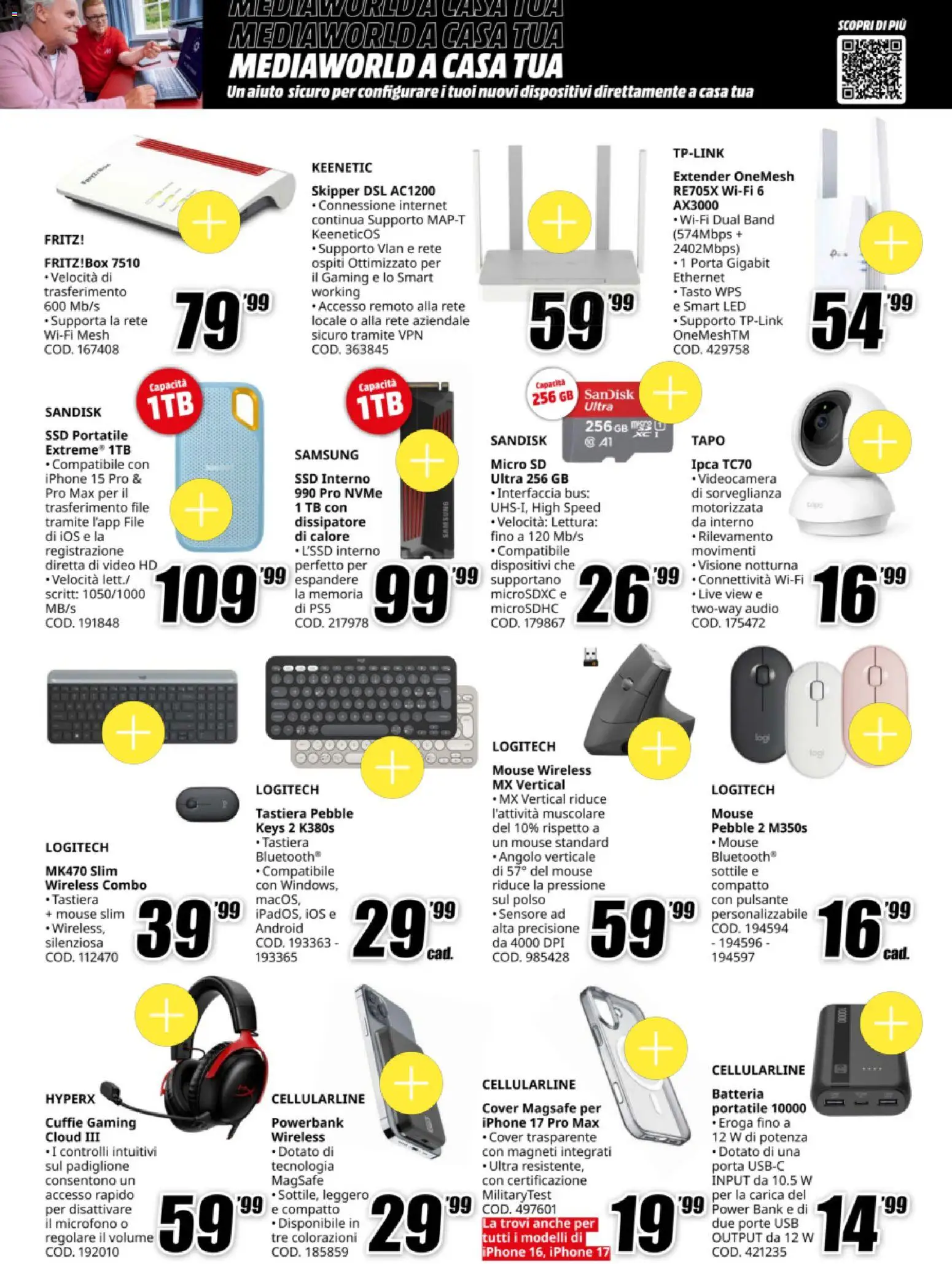 Volantino Media World del 12.11.2025 | Pagina: 15 | Prodotti: Iphone, Mouse, USB, Batteria