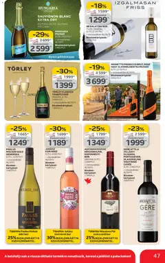 Auchan akciós újság - amely érvényes a következő dátumtól: 19.03.2026 | Oldal: 47 | Termékek: Pezsgő, Juhász rosé, Bor