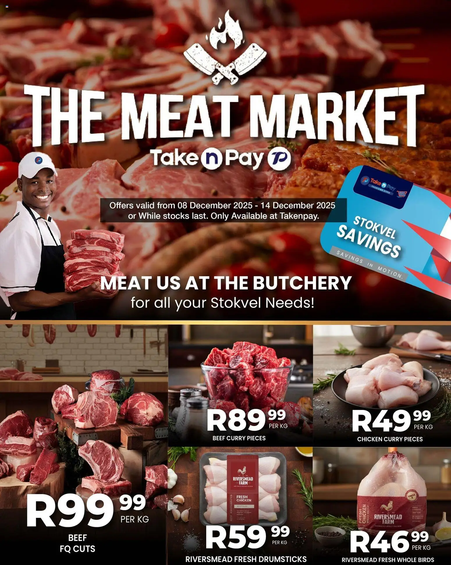 New Take n Pay catalogue – valid from 08.12.2025 | Page: 1 | Products: Chicken, Beef