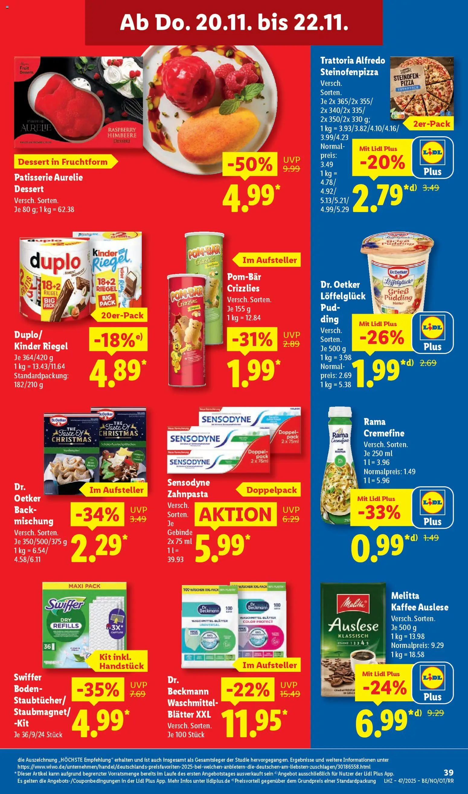 Lidl Prospekt Bestwig – gültig ab 17.11.2025 | Seite: 57 | Produkte: Zahnpasta, Waschmittel, Pizza, Swiffer
