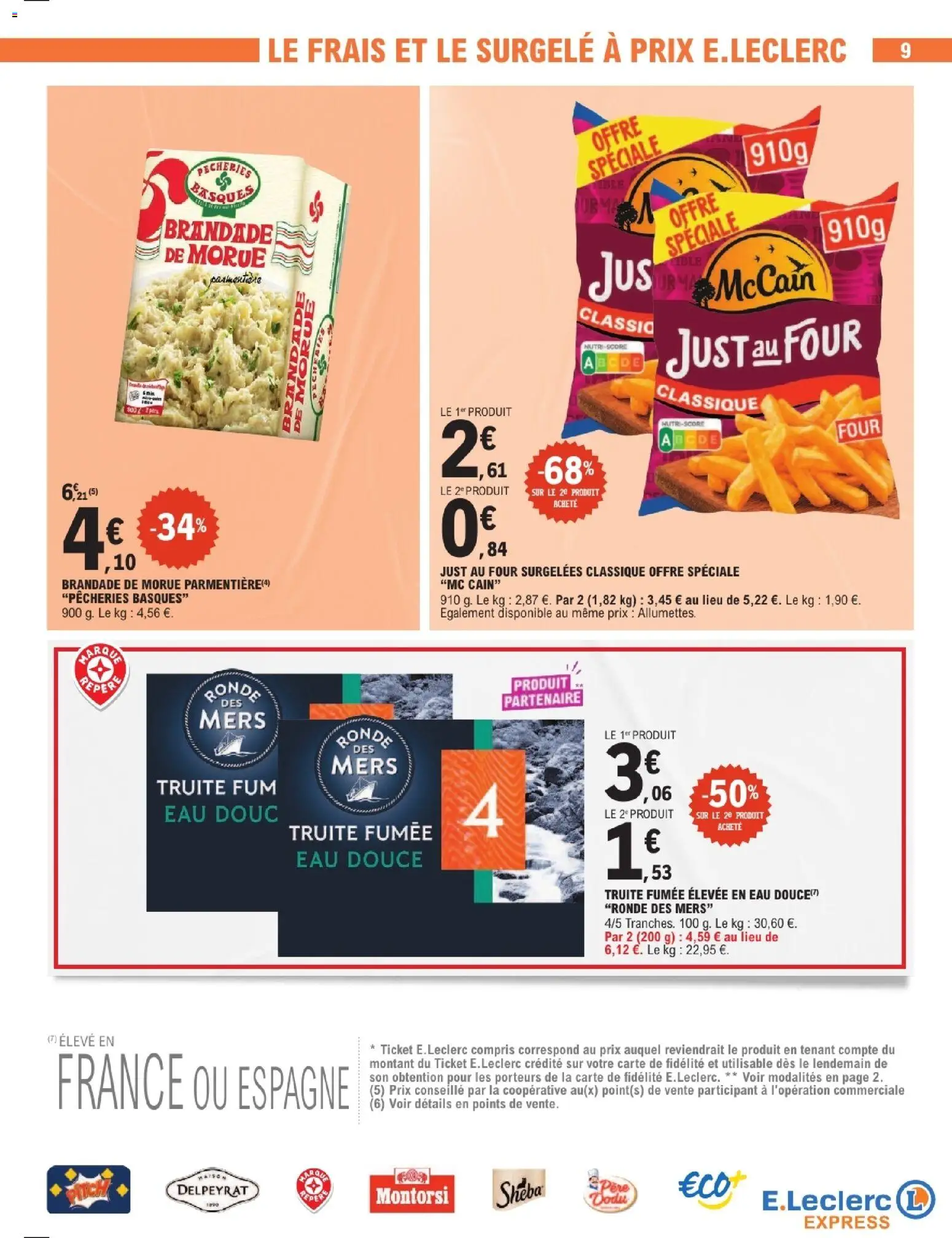 {H1} | Page: 9 | Produits: Four, Truite fumée, Morue